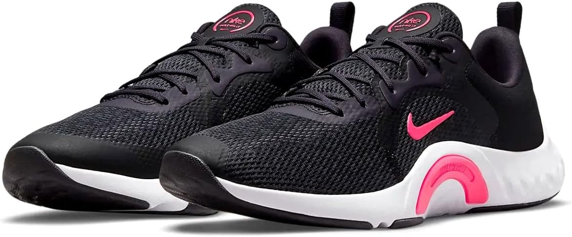 Nike Road Running Renew In-Season TR 11 Sneakers Black Hyper Pink Ladies US9 NEW - Image 4