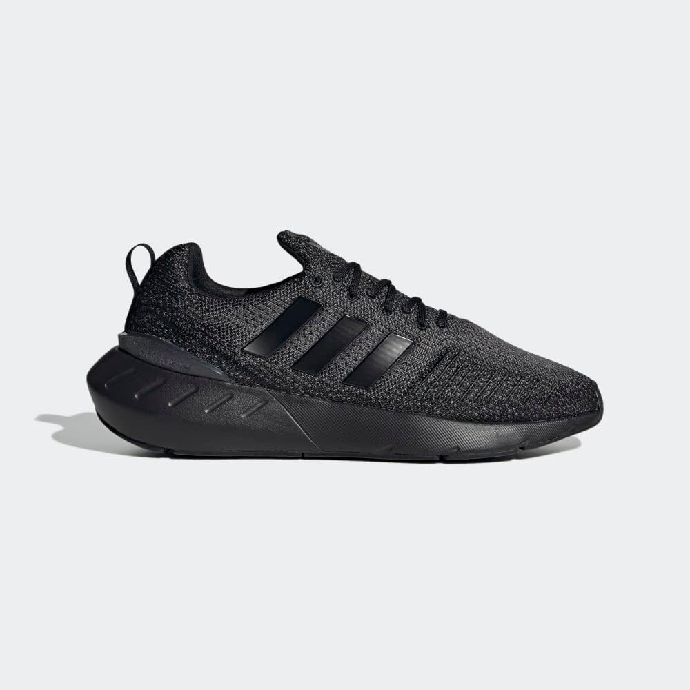 Adidas Originals Swift Run 22 Black Grey Fabric Sneakers Mens Size US 8 NEW - Image 3