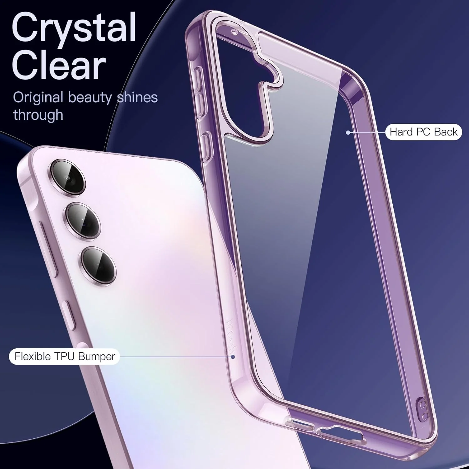 JETech 3-in-1 Basic Cases Case for Samsung Galaxy A55 5G with 2-Pack Screen NEW - Image 5