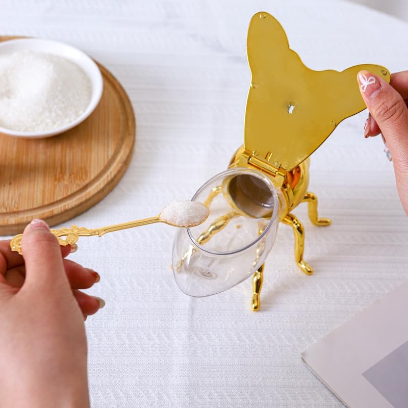 Cute Bee Design Plastic Honey Jars with Spoons Food-Grade Storage 10 cm x NEW - Image 2