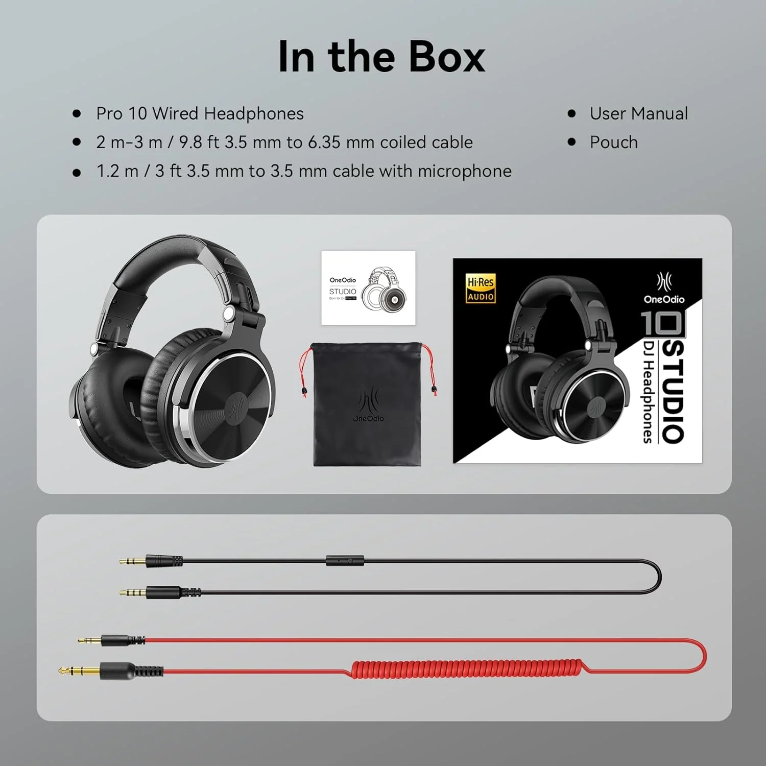 OneOdio Wired Over-Ear Headphones Hi-Res Studio Monitor Mixing DJ Stereo NEW - Image 8