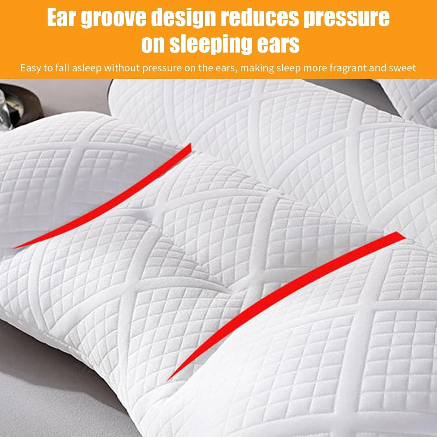 Elancee Neck Cervical Sleeping Pillow Supportive Design Comfortable Sleep NEW - Image 4