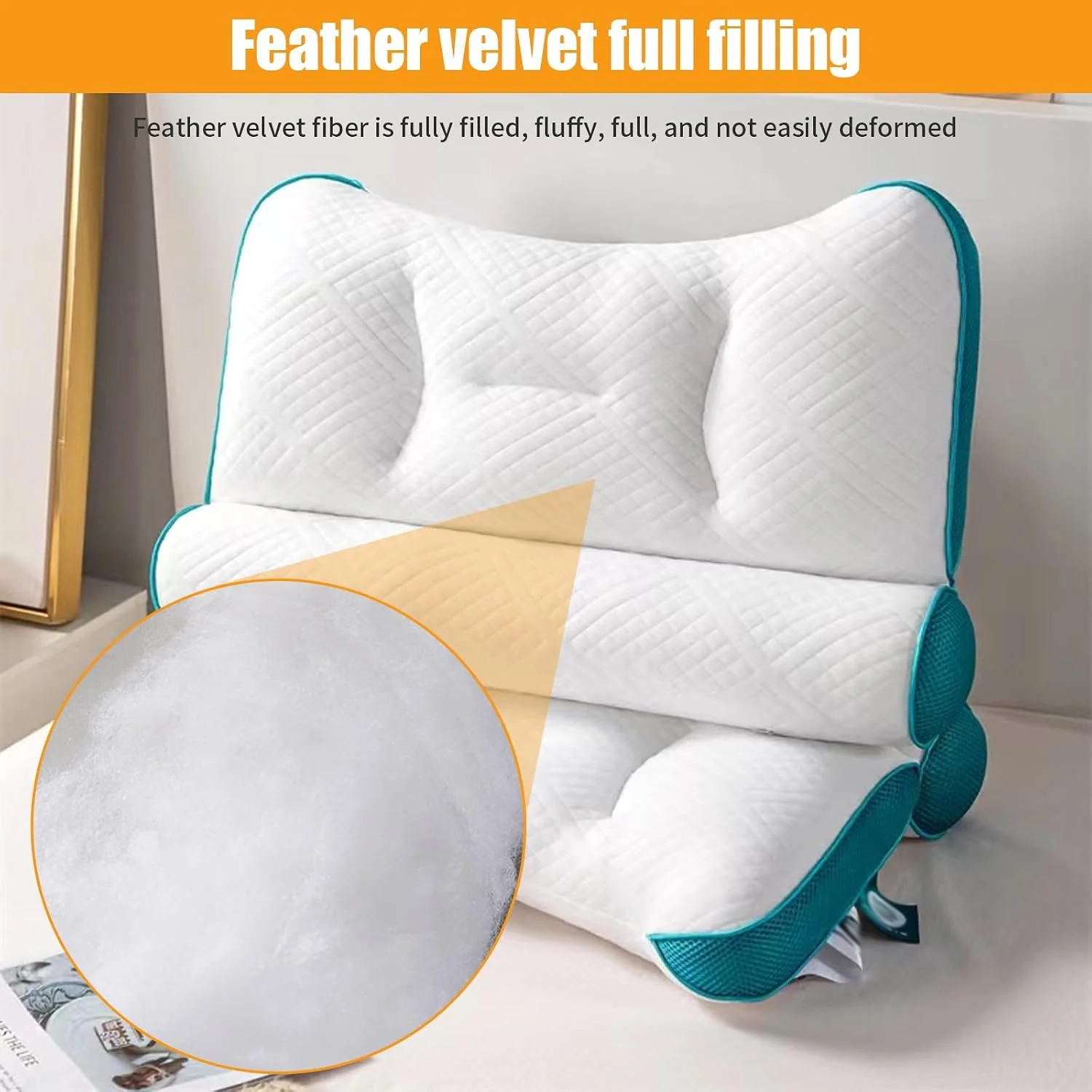Elancee Neck Cervical Sleeping Pillow Supportive Design Comfortable Sleep NEW - Image 6