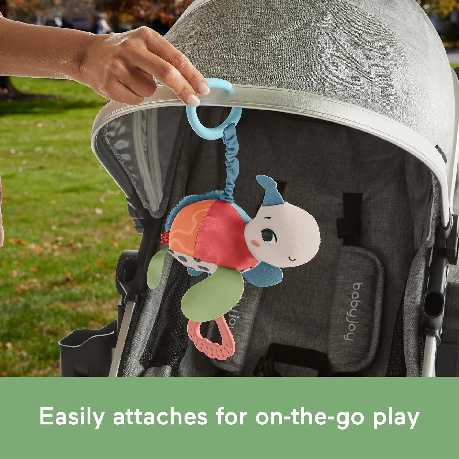 Fisher-Price Baby Stroller Plush Se Me Bounce Turtle Toy, Small Accessory NEW - Image 5