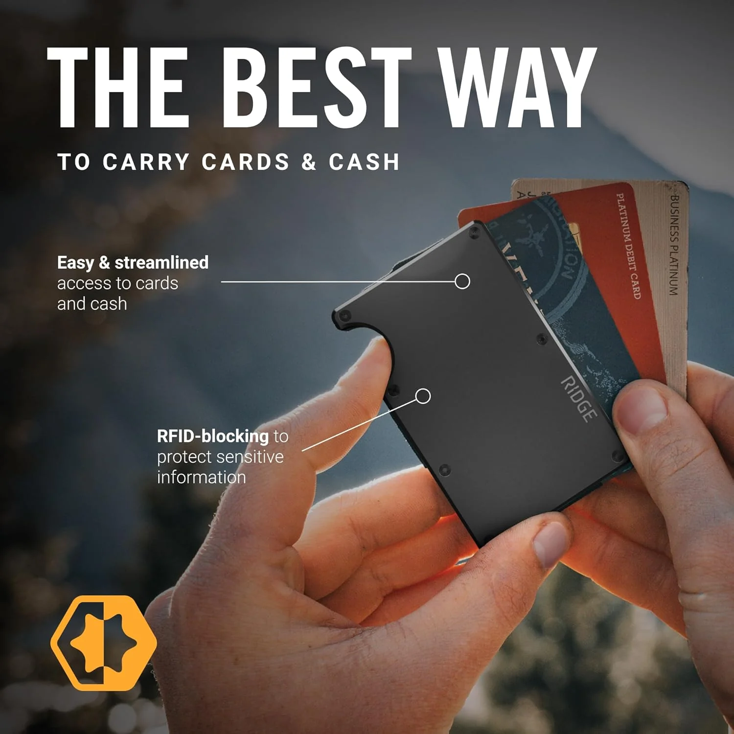 The Ridge Wallets Mens Slim Minimalist Compact Wallet RFID Card Holder NEW - Image 3