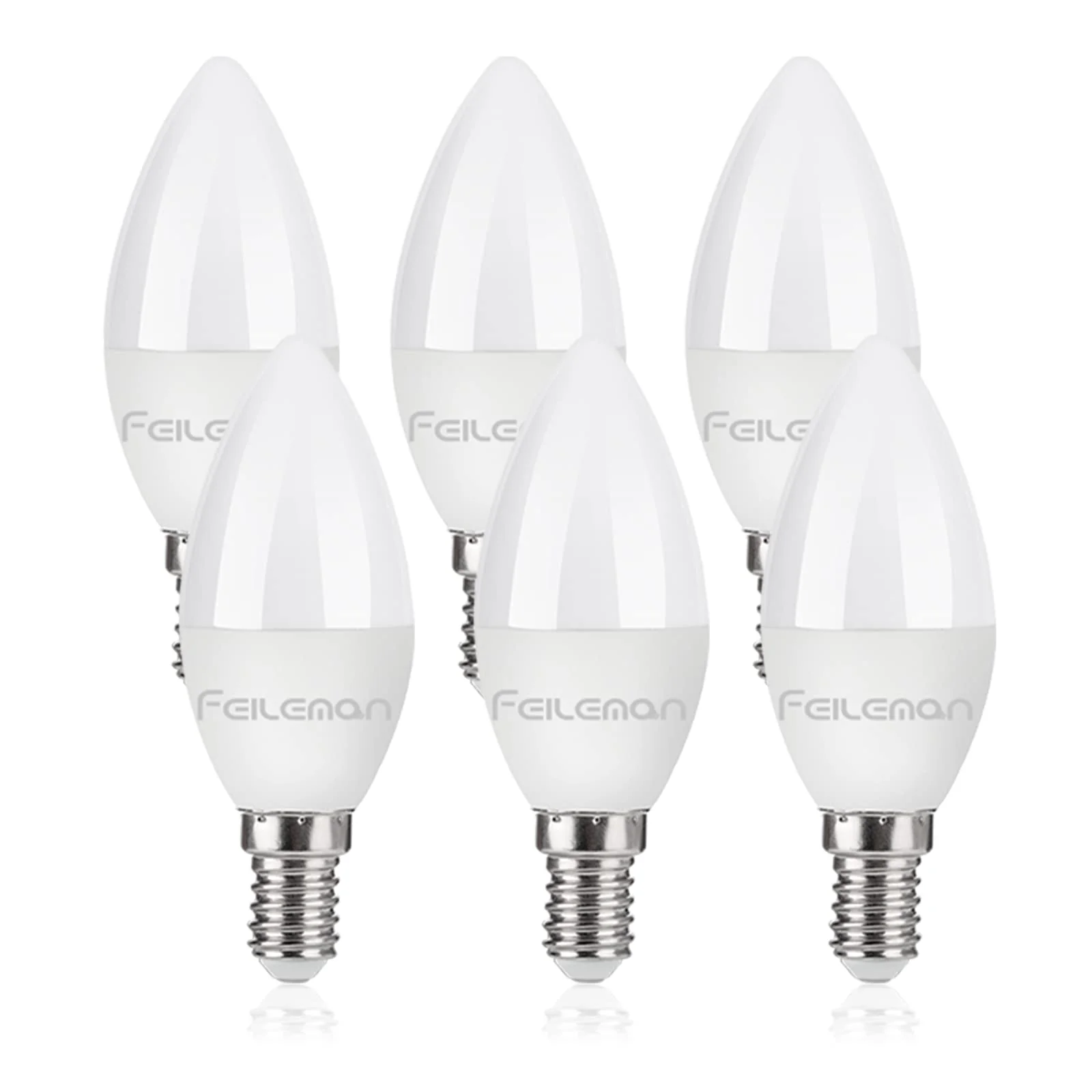 FEILEMAN 8W LED Light Bulbs Super Bright Small Edison Screw 3000 Kelvin NEW