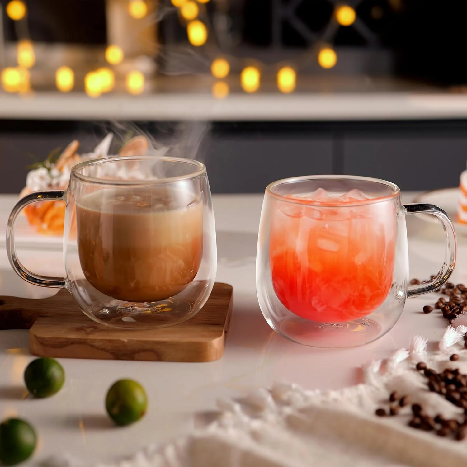 CNGLASS Double Walled Glass Coffee Mugs Insulated Espresso Cups 10oz(2PCS) NEW - Image 6