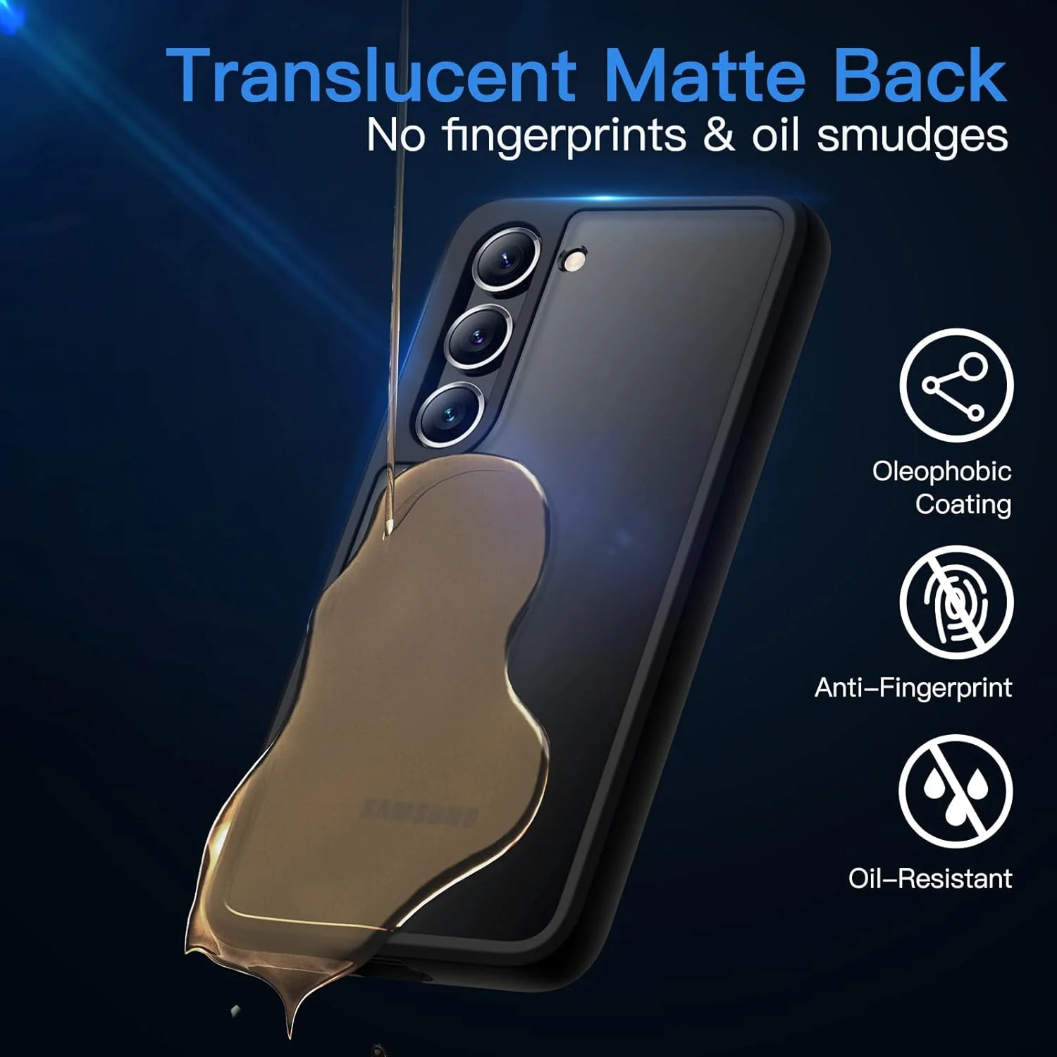 JETech Matte Basic Cases Case for Samsung Galaxy S23 5G 6.1-Inch with 2 NEW - Image 7
