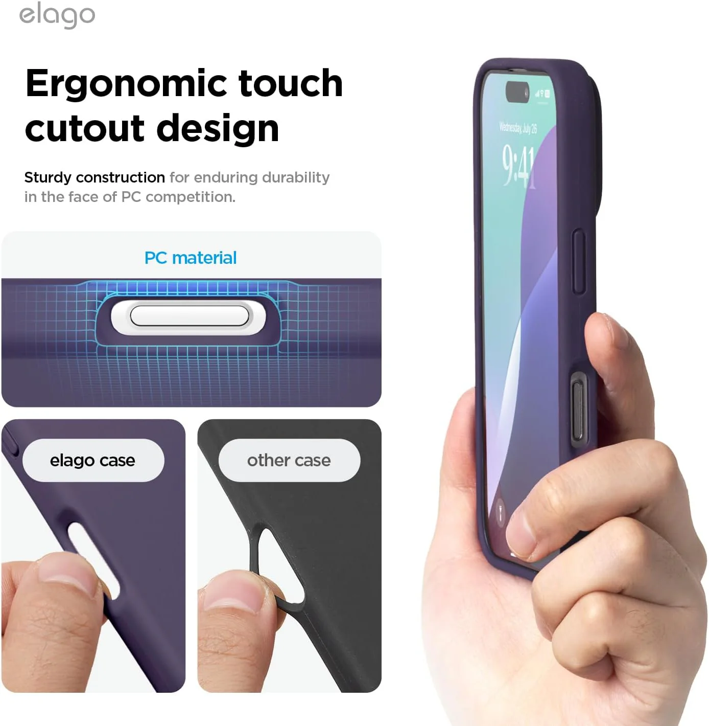 elago Premium Basic Cases Liquid Silicone Protective Case for iPhone 16 Pro NEW - Image 7