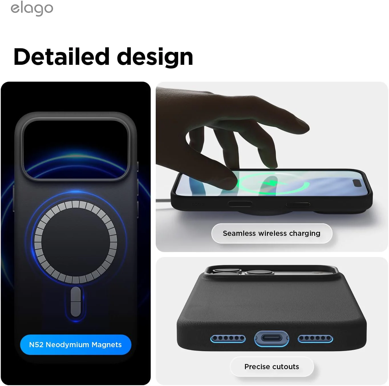 elago Magnetic Rubber Case for iPhone 14 Pro Max 6.9" Basic Protective NEW - Image 8