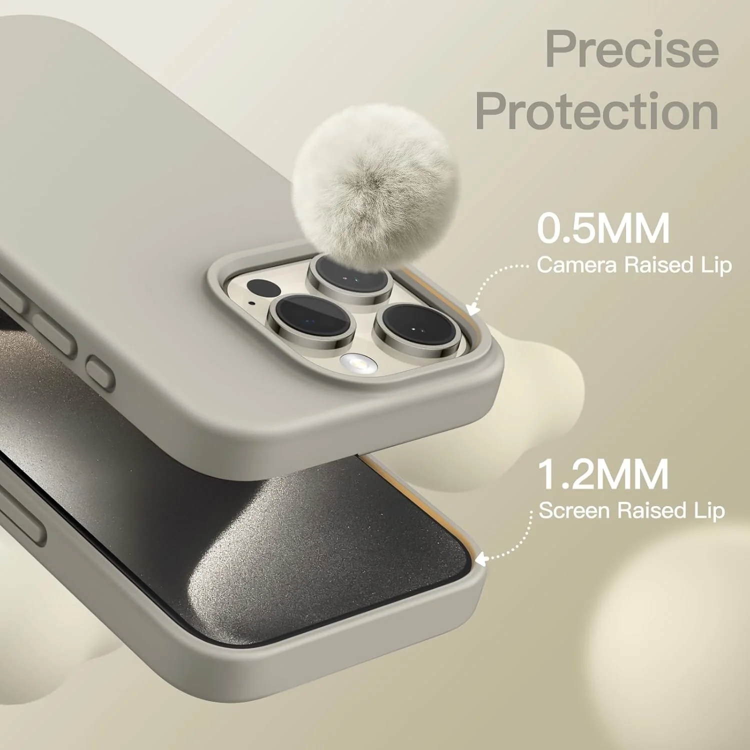 JETech Silicone Basic Cases Case for iPhone 15 Pro 6.1-Inch Soft Touch NEW - Image 5