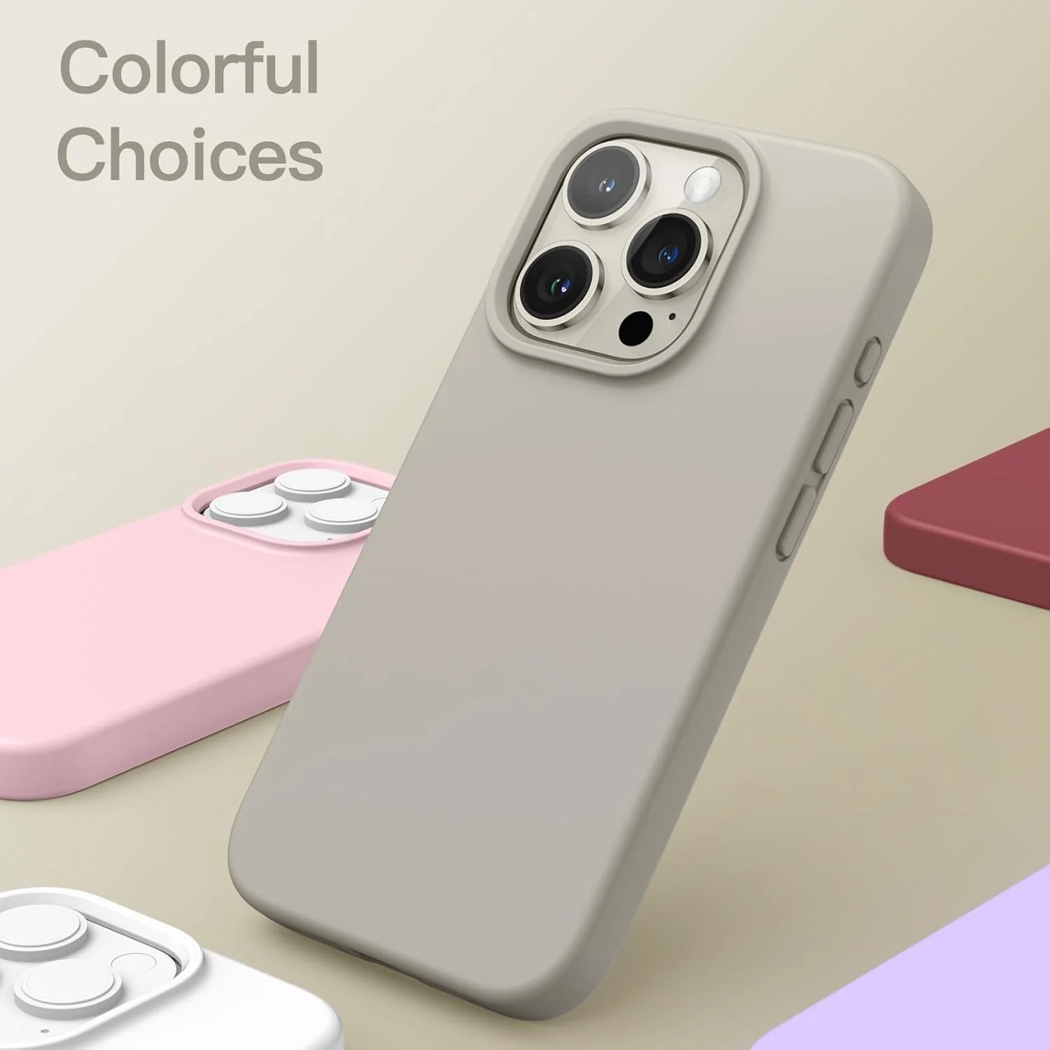 JETech Silicone Basic Cases Case for iPhone 15 Pro 6.1-Inch Soft Touch NEW - Image 6