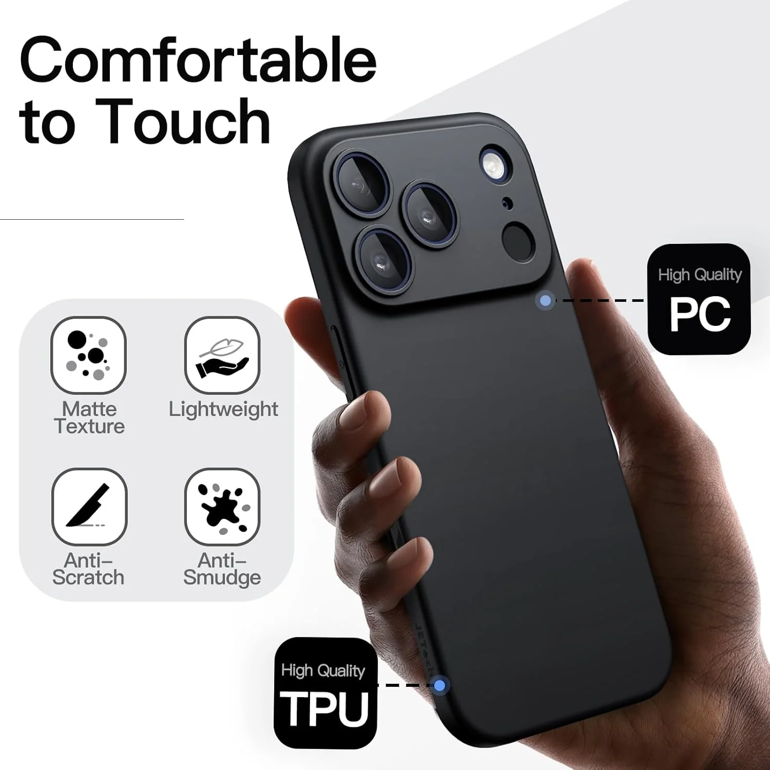 JETech Slim Basic Cases Case for iPhone 17 Pro Max 6.9-Inch Lightweight NEW - Image 5