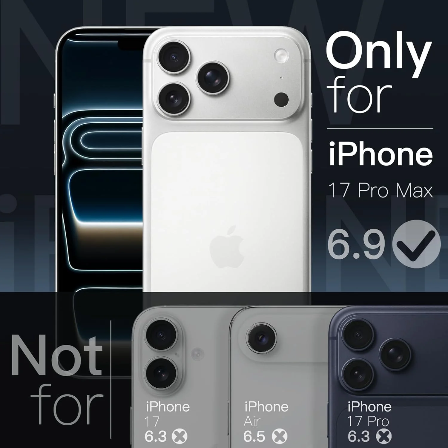 JETech Slim Basic Cases Case for iPhone 17 Pro Max 6.9-Inch with Camera NEW - Image 2