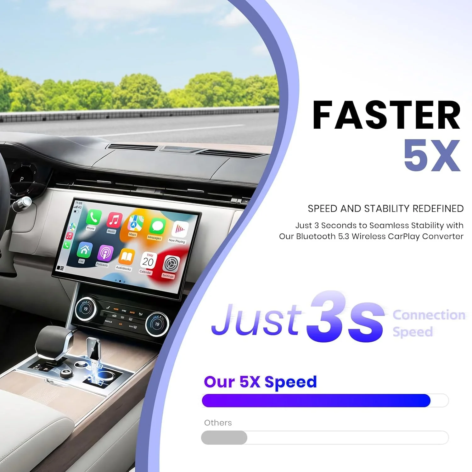 MAILESI Wireless Input Adapters CarPlay Adapter for iPhone - Stable 3s DEMO - Image 3