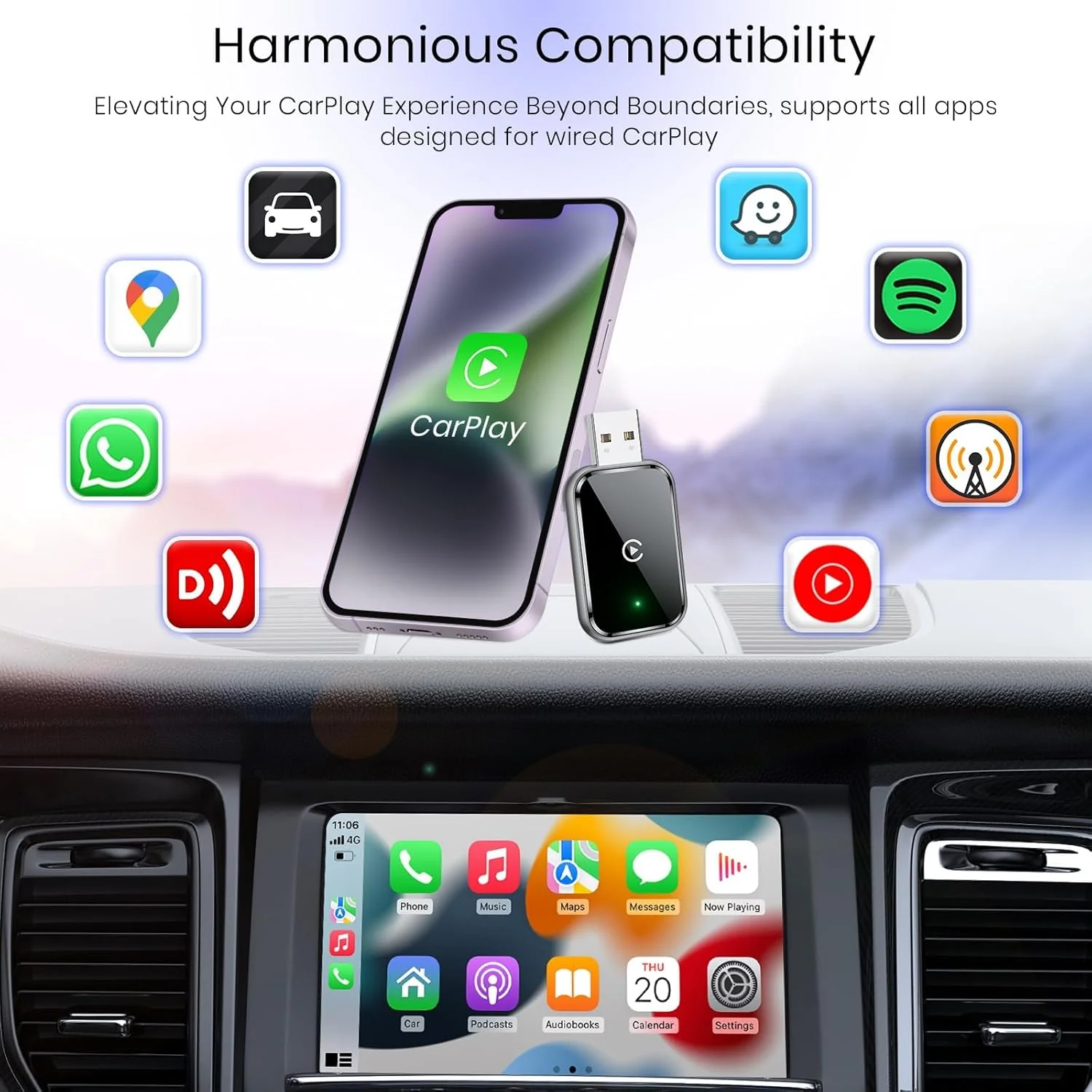 MAILESI Wireless Input Adapters CarPlay Adapter for iPhone - Stable 3s DEMO - Image 7