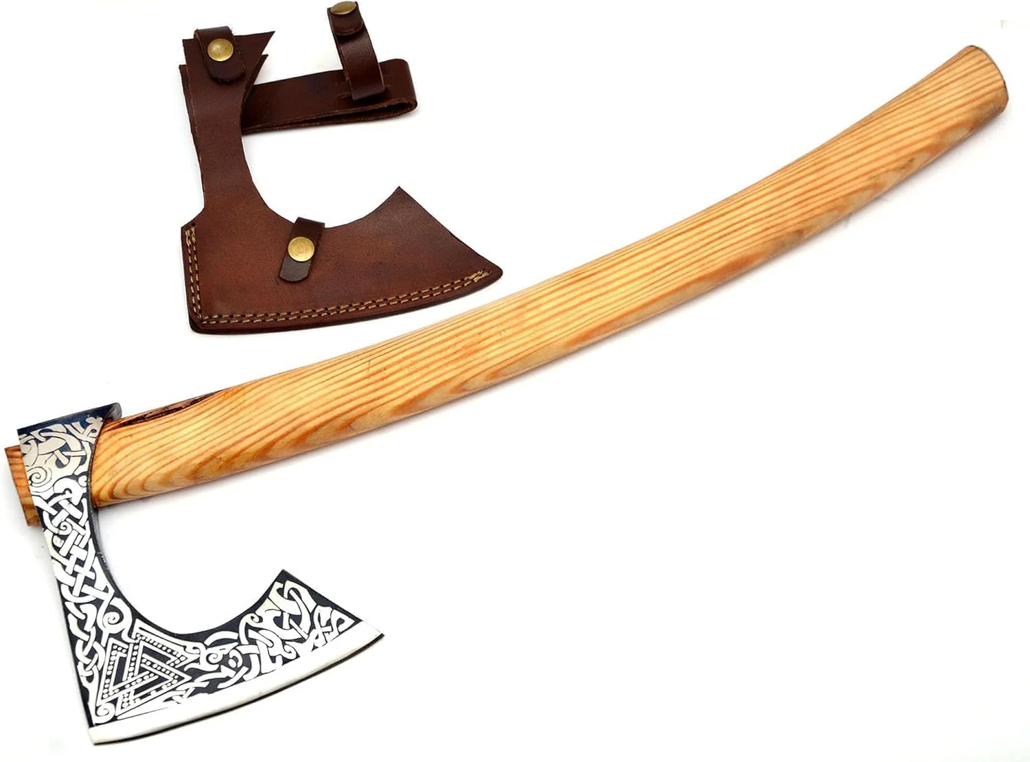LIFAFA Forged Carbon Steel Novelty Display Viking Axe with Rose Wood Handle NEW - Image 5