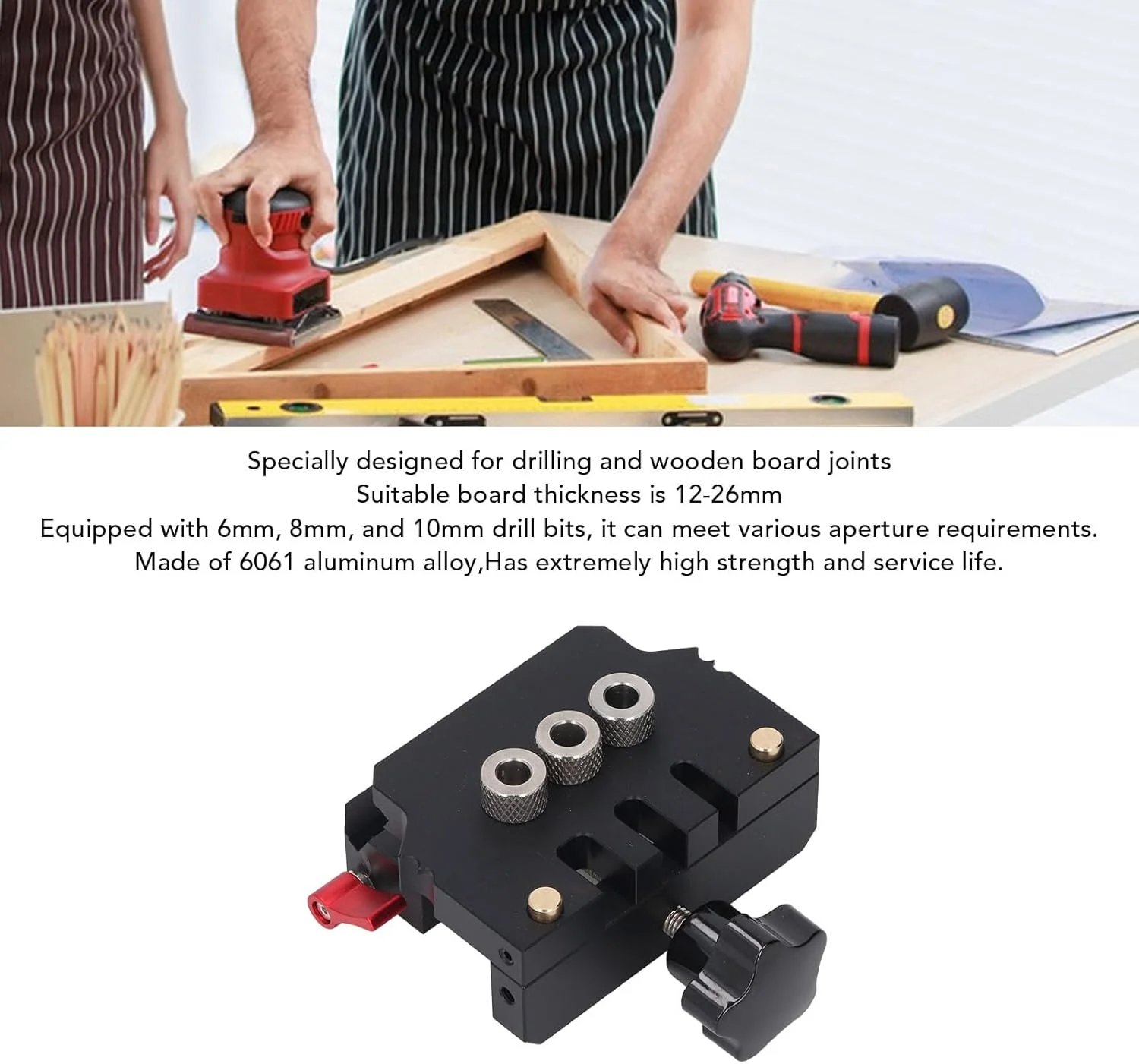 Jiawu Self-Centering Doweling Jig Kit - Drill Straight Holes Accurately DEMO - Image 7