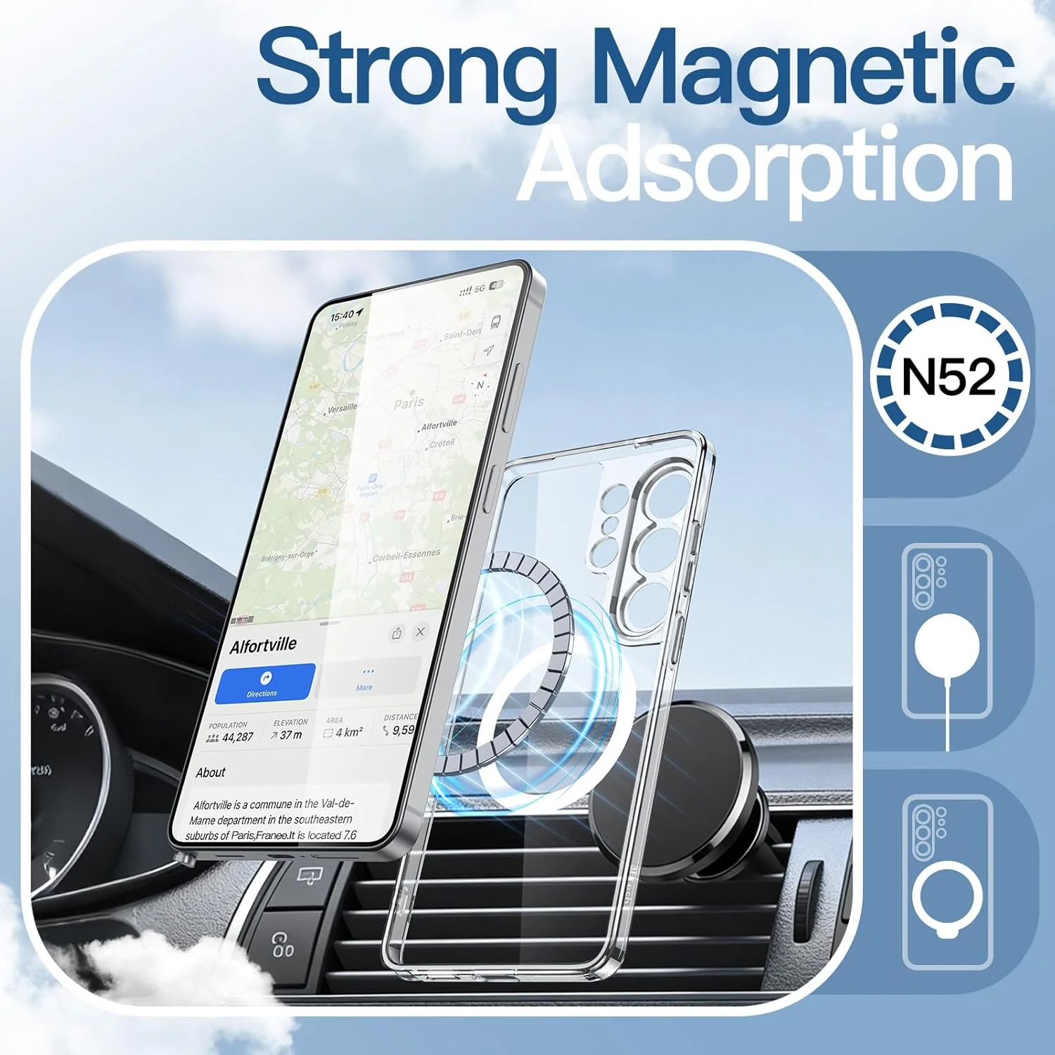 JETech Magnetic Basic Cases Case for Samsung Galaxy S26 Ultra Clear NEW - Image 4