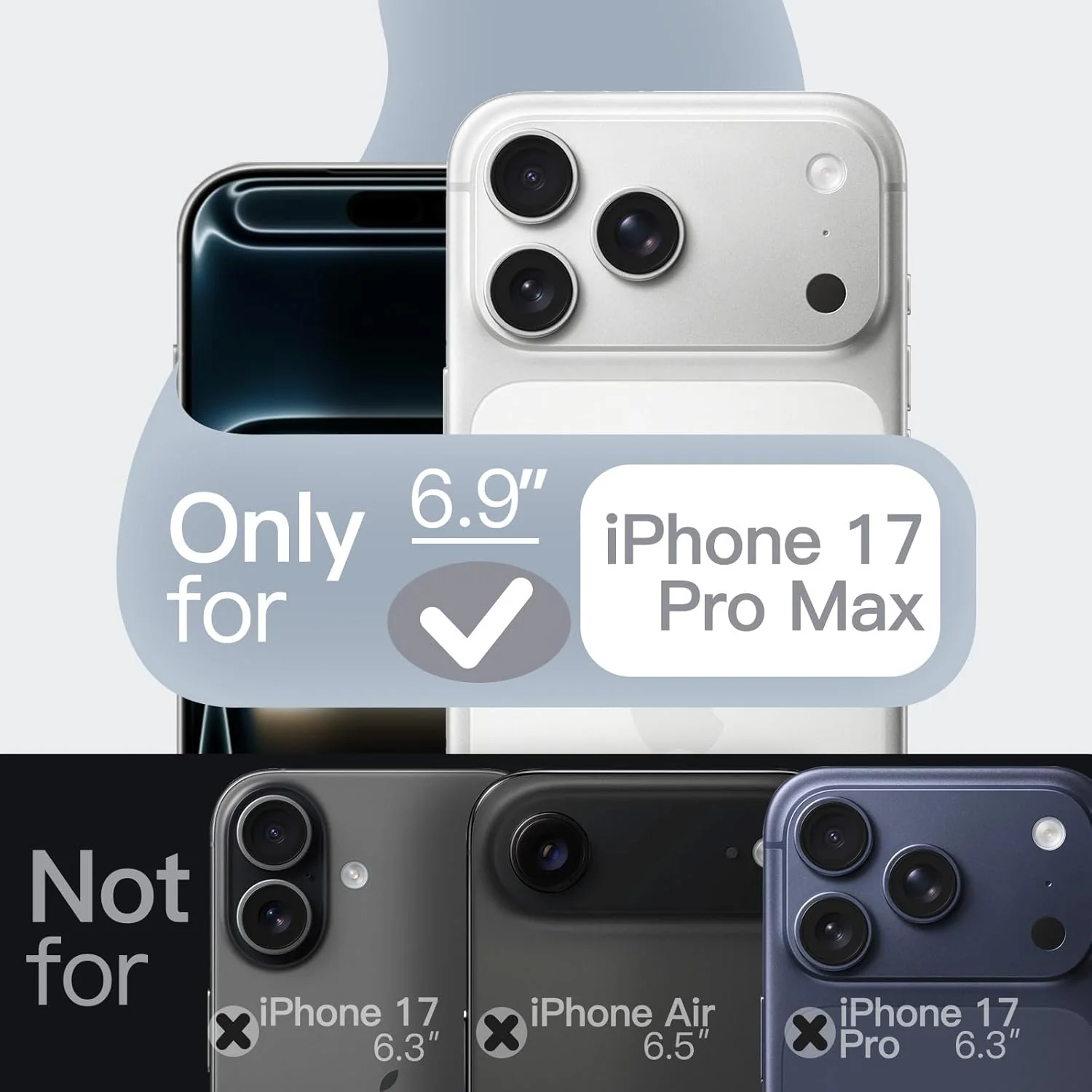 JETech Liquid Basic Cases Silicone Case for iPhone 17 Pro Max 6.9-Inch Soft NEW - Image 2