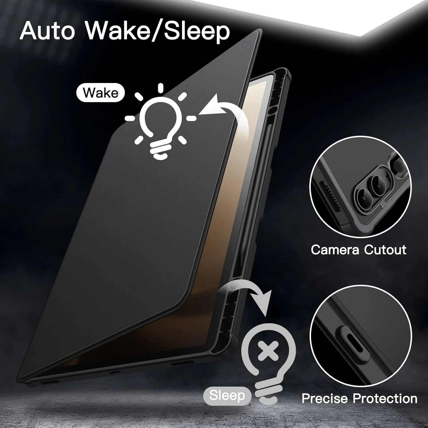 JETech Rotating Cases Protective Case for Samsung Galaxy Tab S10+ S9 FE+ NEW - Image 6