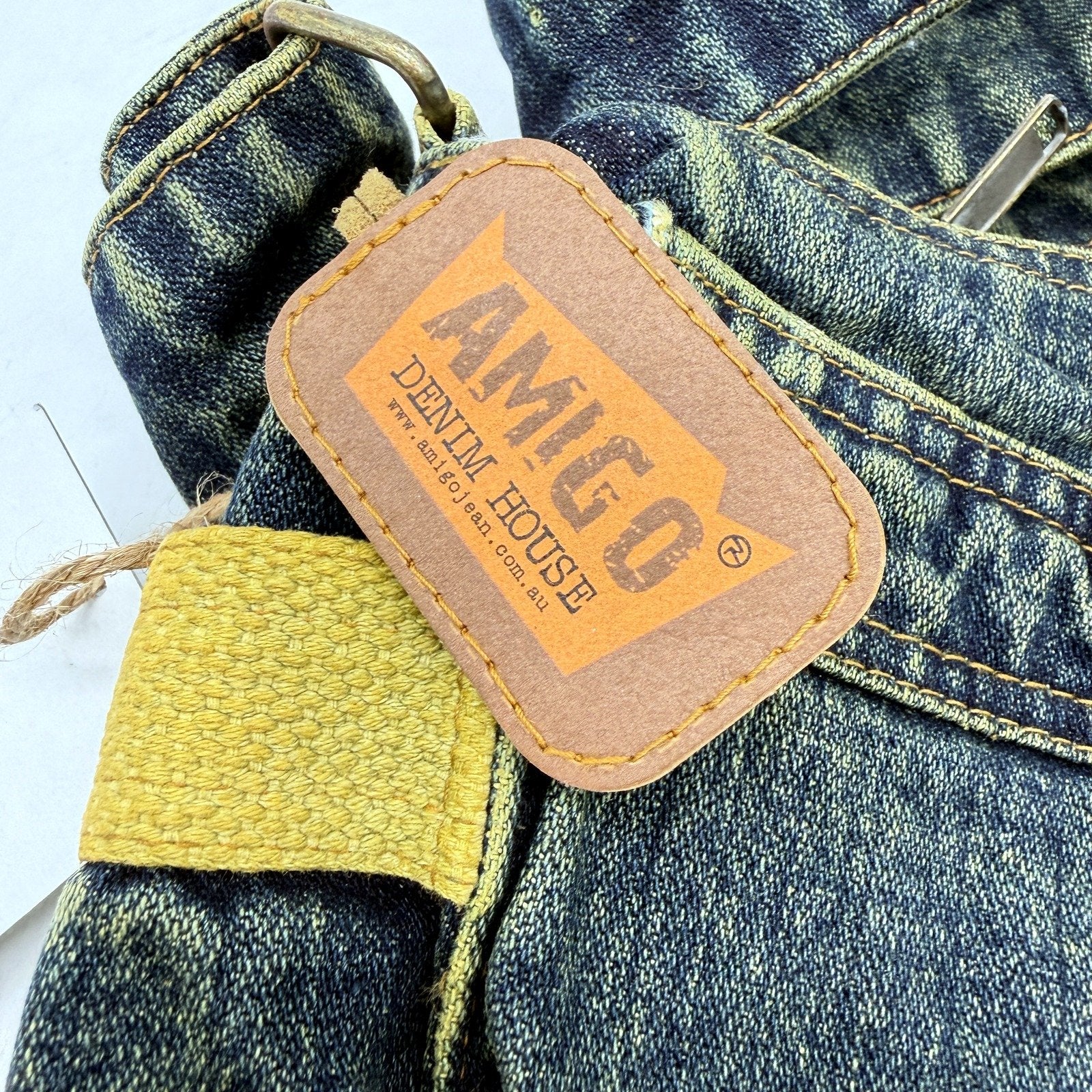 Amigo Denim House Unisex Dark Faded Shoulder Bag for Daily Wear NEW - Image 2