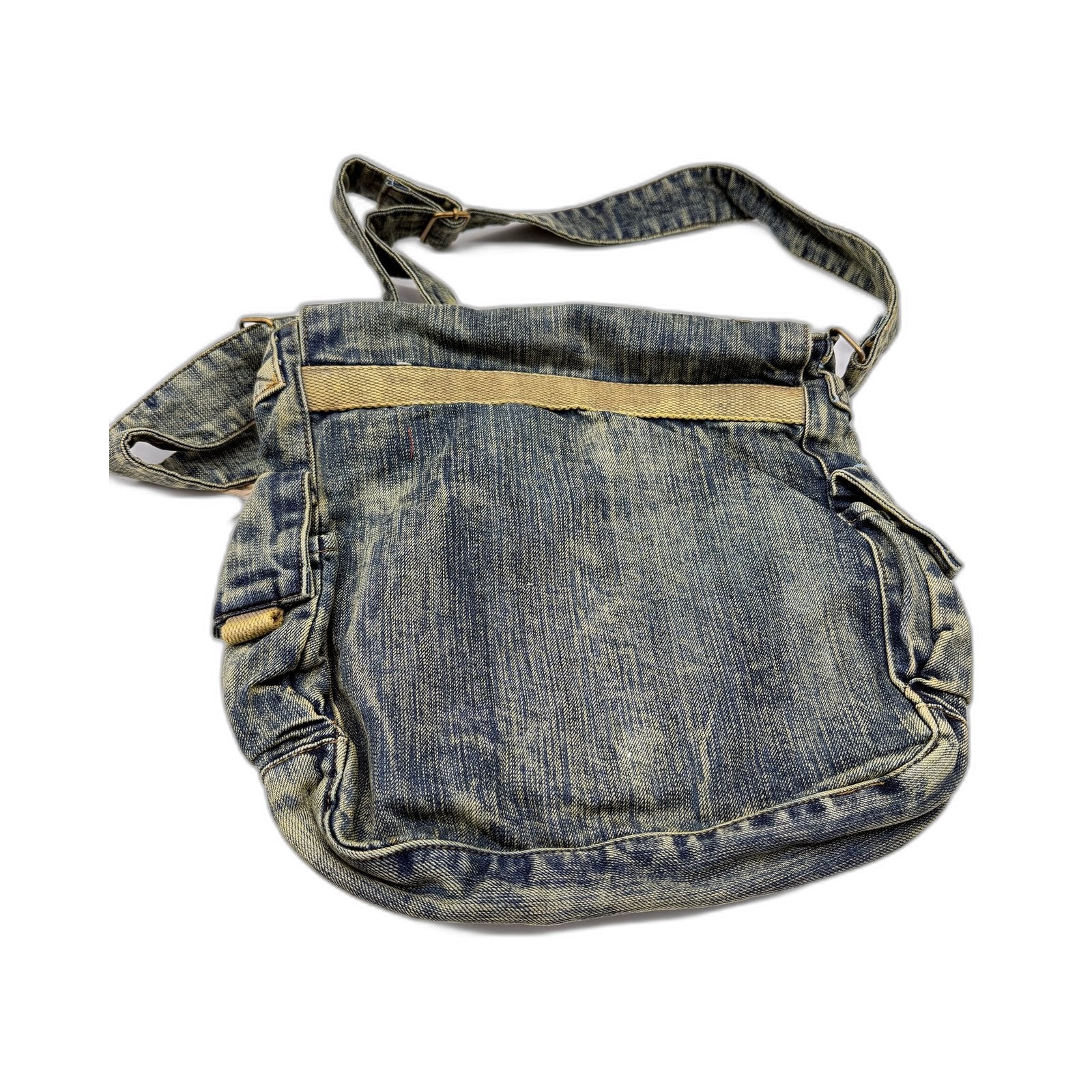 Recycled Unisex Faded Denim Casual Messenger Bag by Amigo Denim House NEW - Image 2