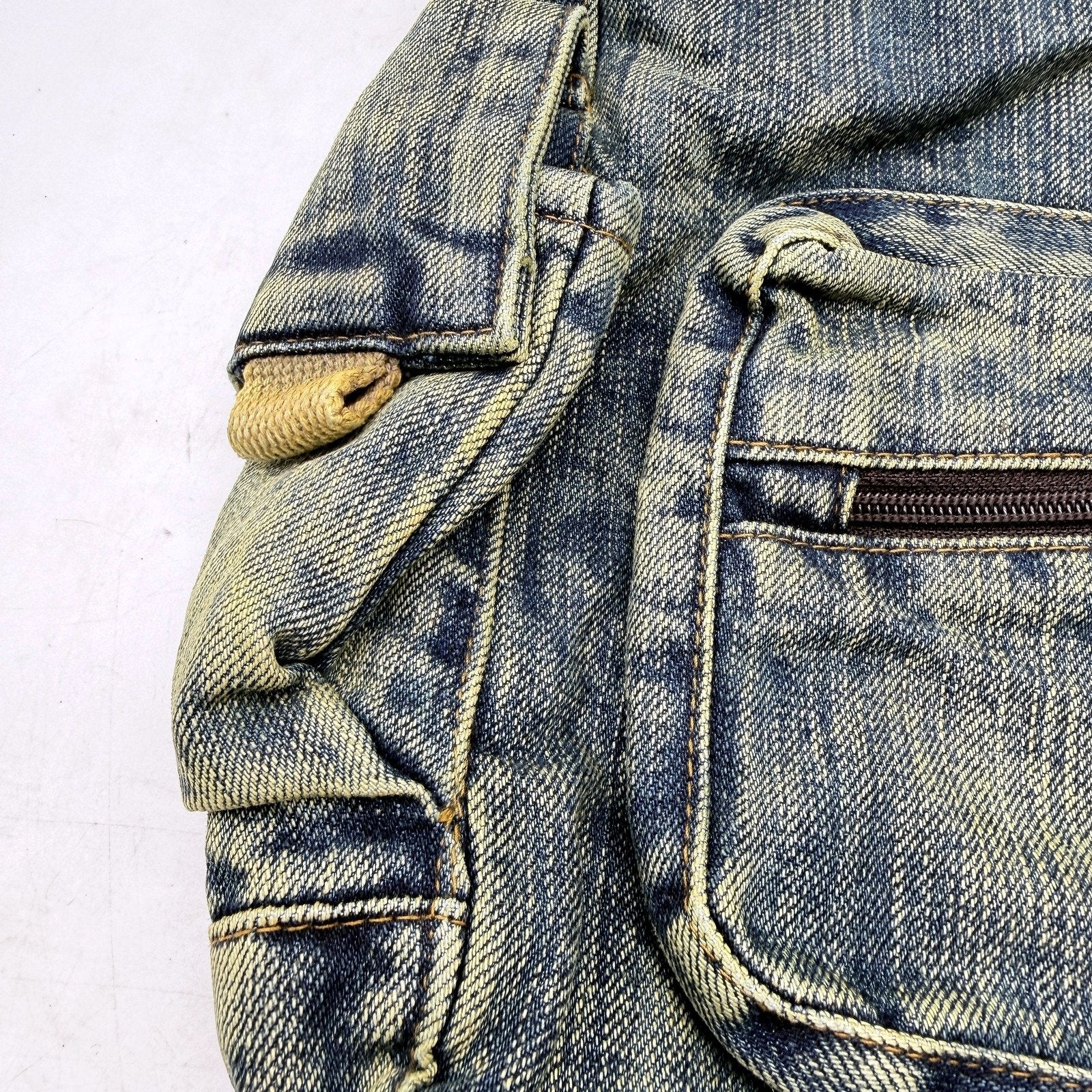 Recycled Unisex Faded Denim Casual Messenger Bag by Amigo Denim House NEW - Image 3