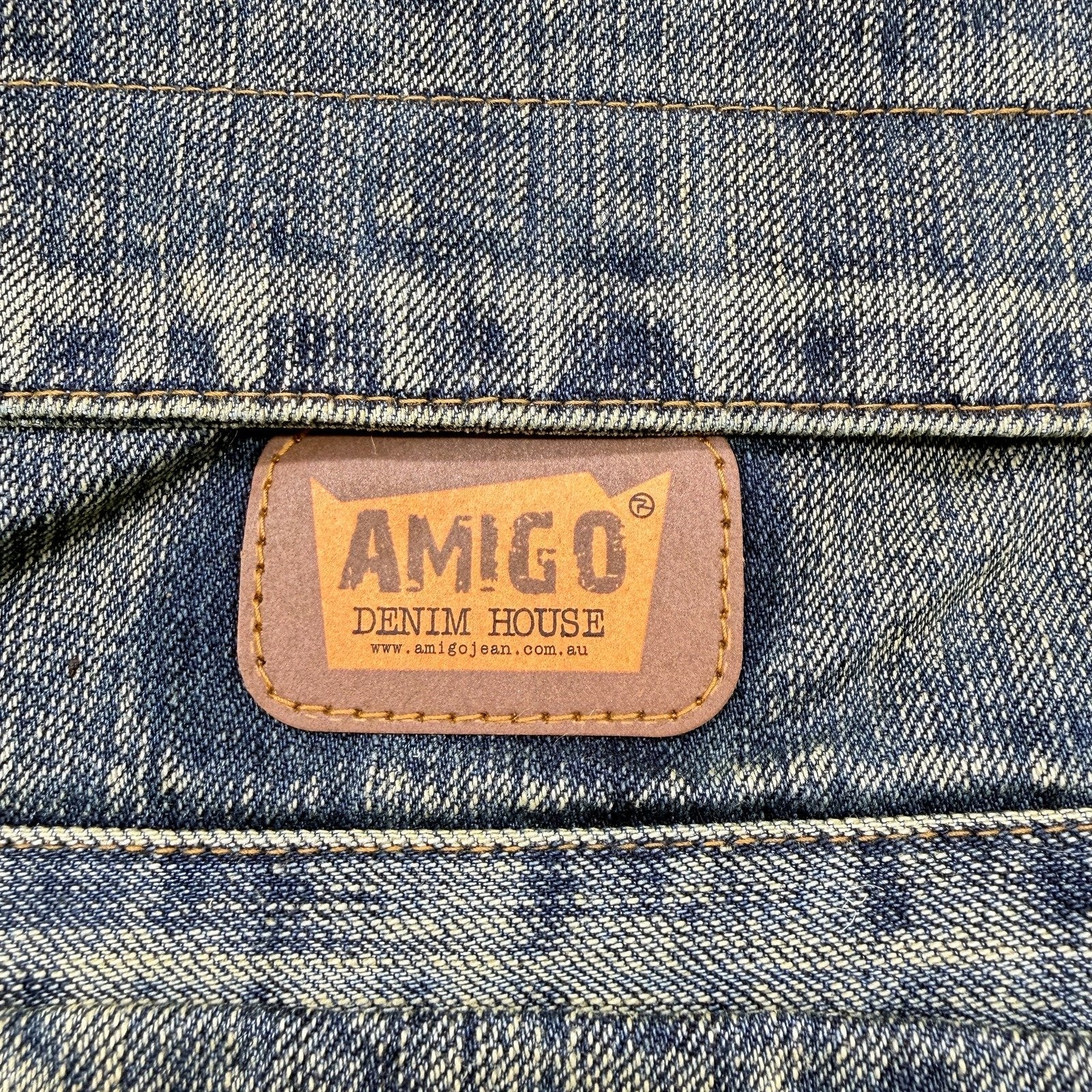 Recycled Unisex Faded Denim Casual Messenger Bag by Amigo Denim House NEW - Image 4