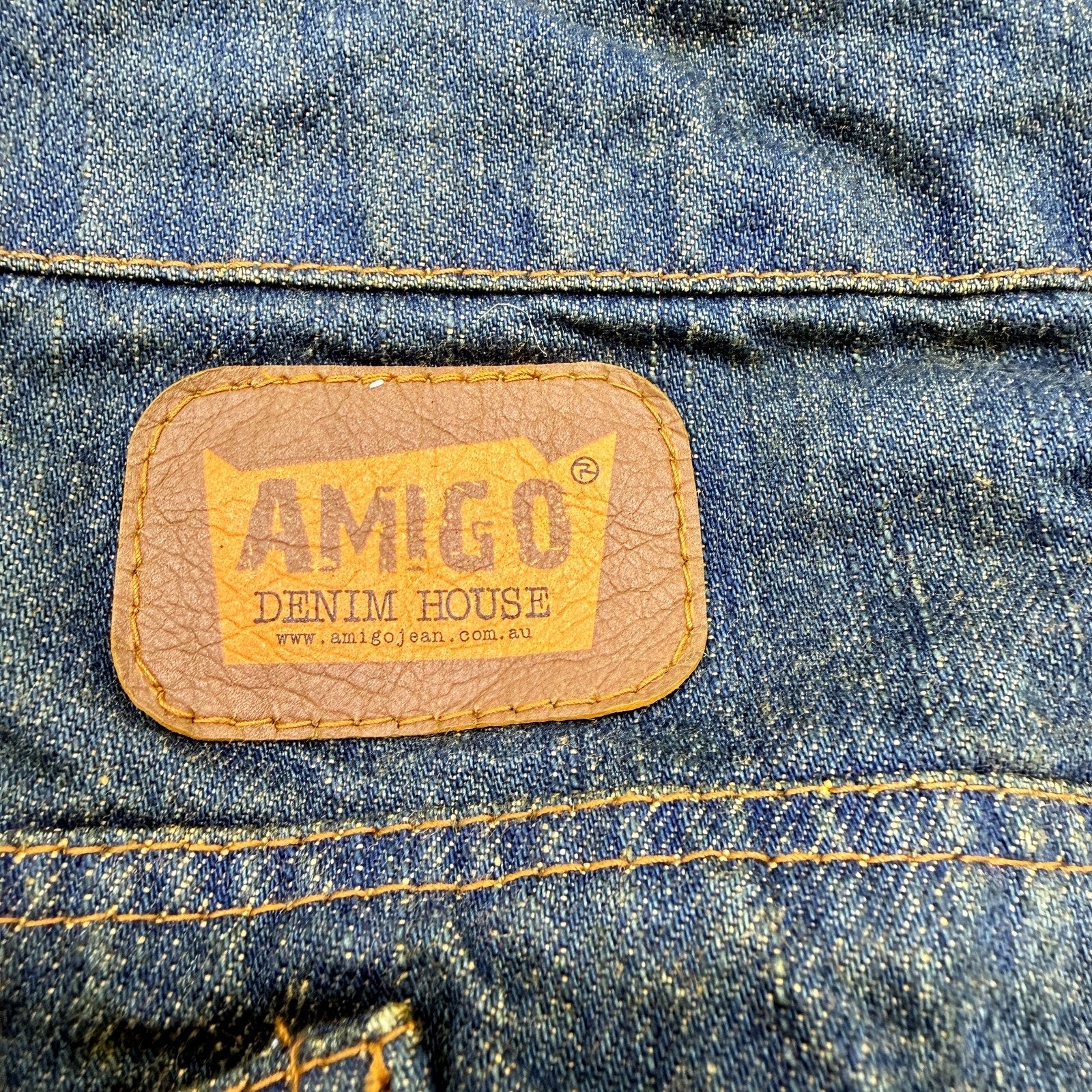 Faded Blue Denim Tote Bag Unisex by Amigo Denim House, Recycled Fabric NEW - Image 3