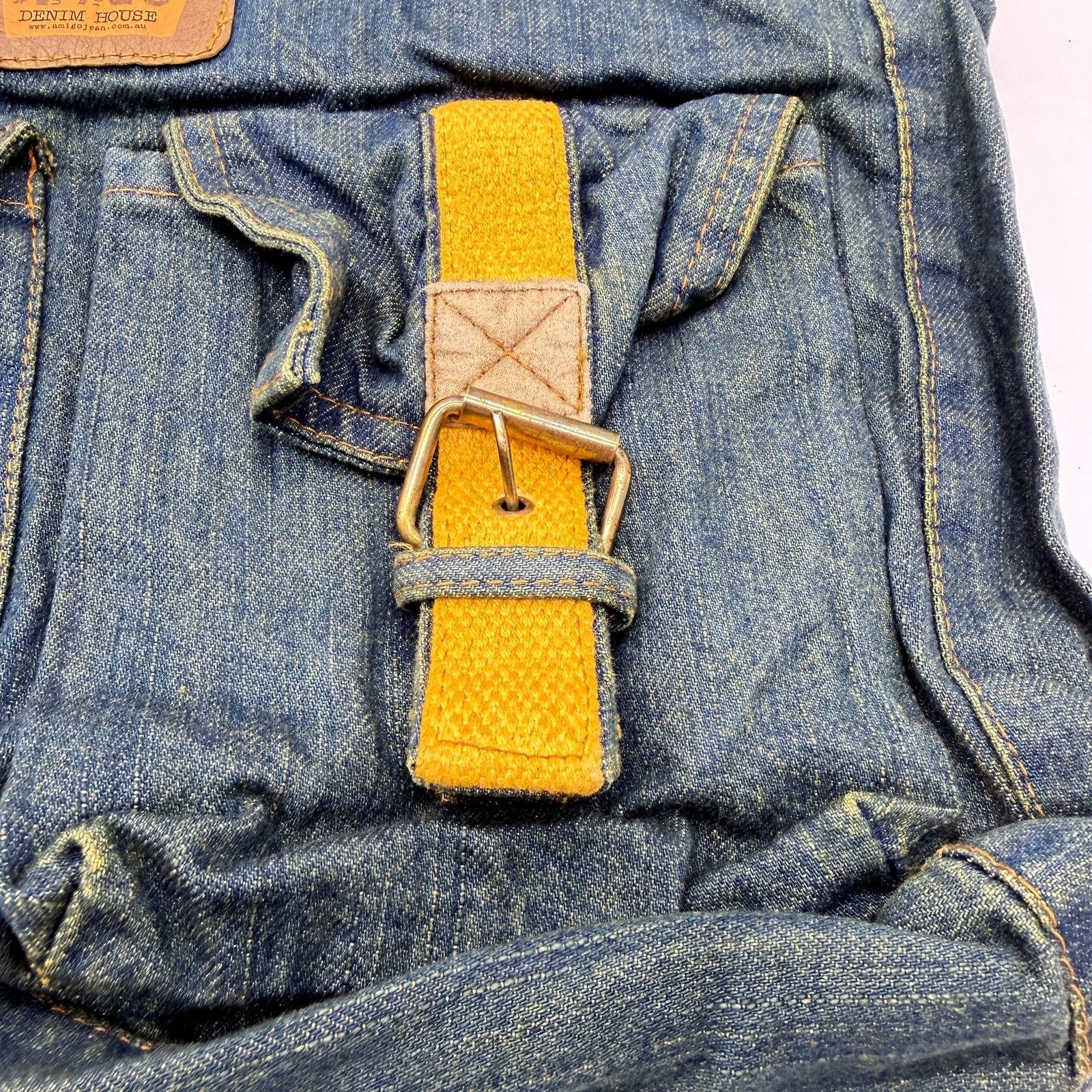 Amigo Denim House Unisex Denim Blue Recycled Canvas Zipped Bag for Everyday NEW - Image 2