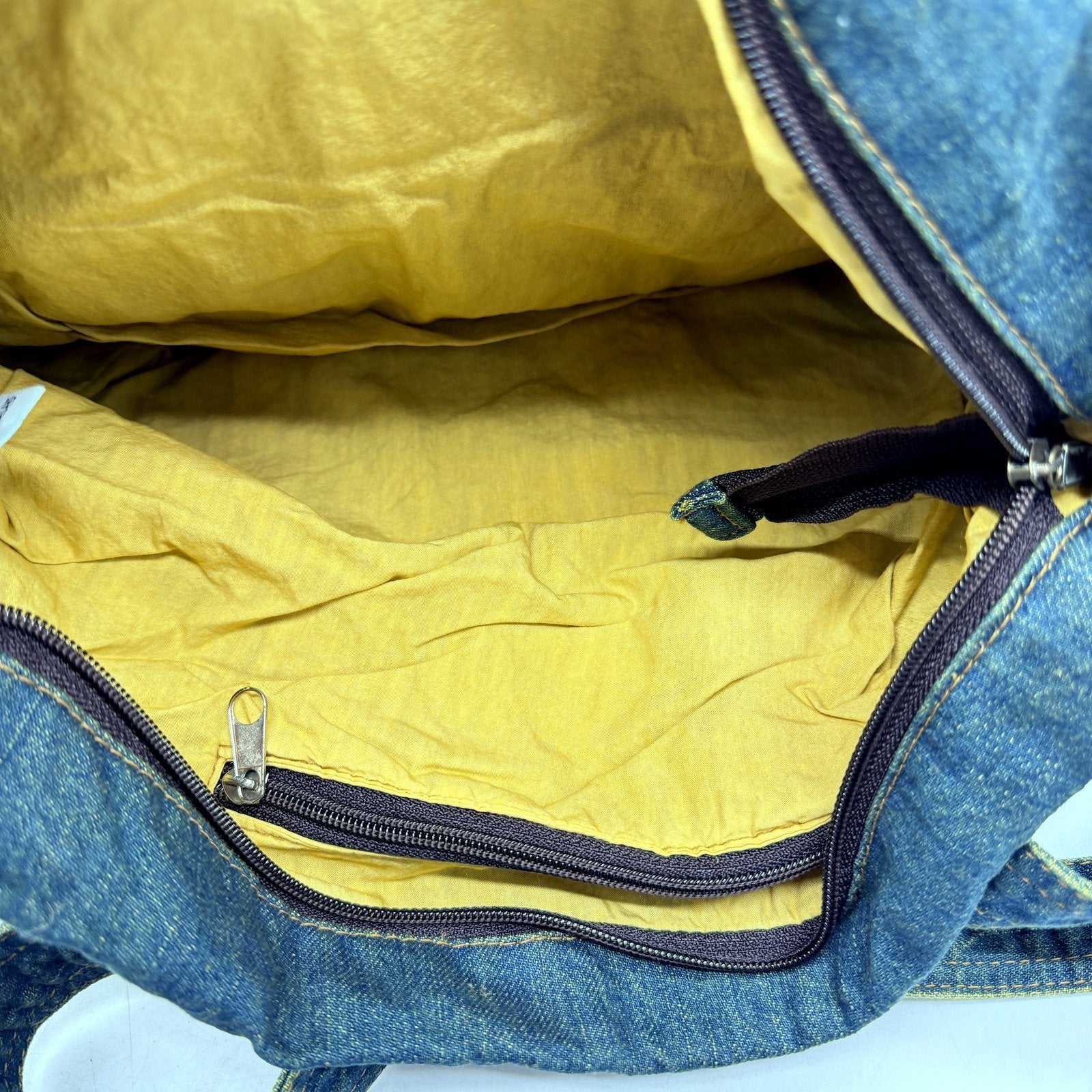Amigo Denim House Unisex Denim Blue Recycled Canvas Zipped Bag for Everyday NEW - Image 4