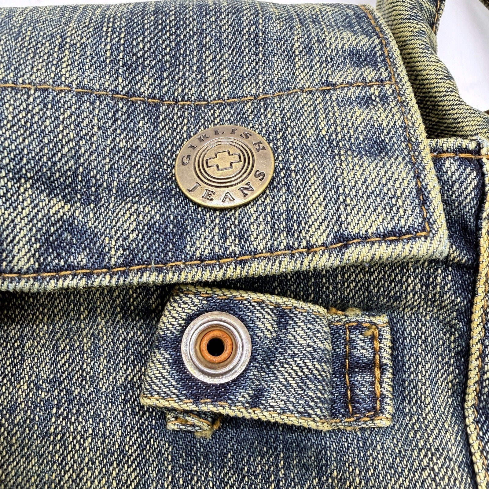 Vintage Faded Look Unisex Denim Casual Messenger Bag by Amigo Denim House NEW - Image 2