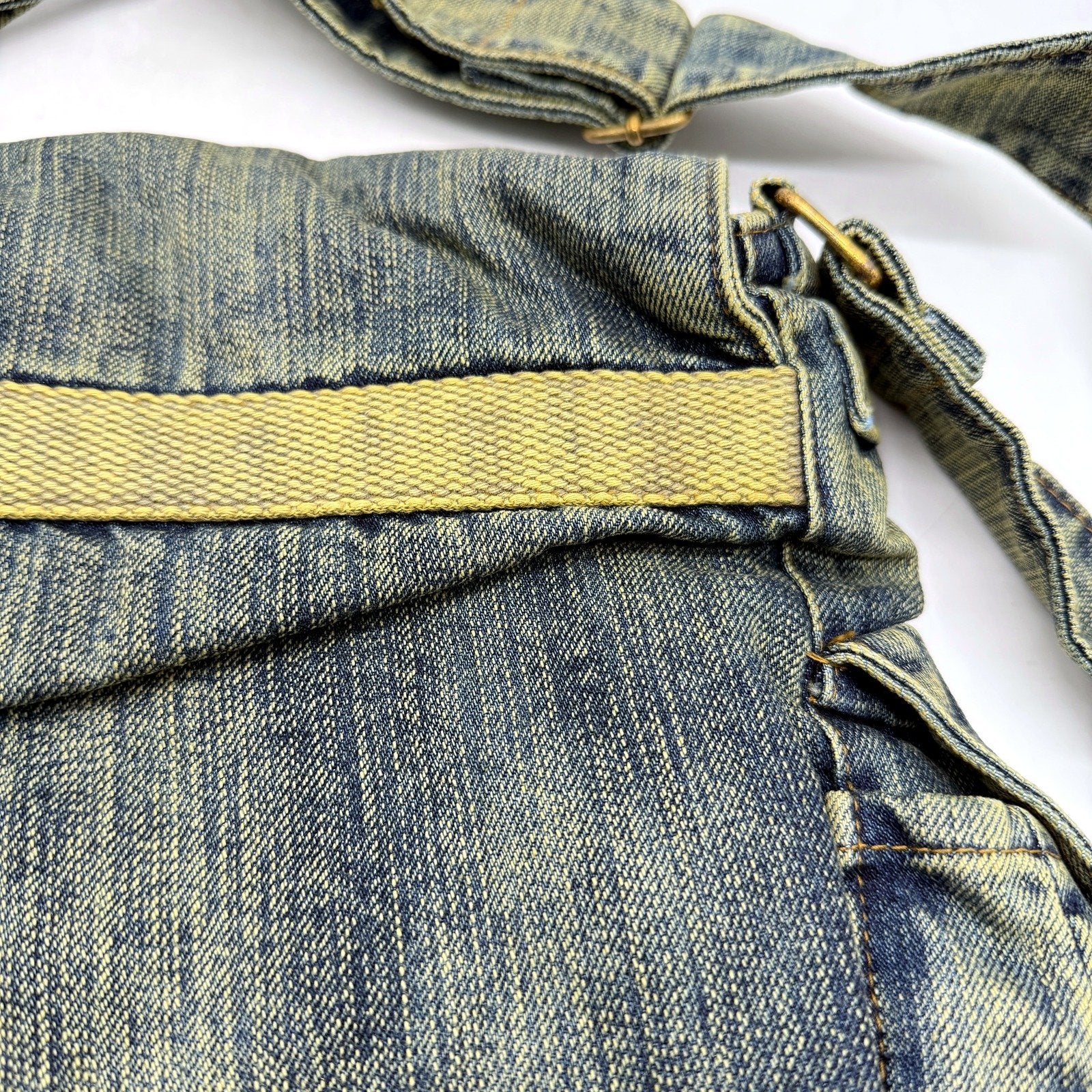 Vintage Faded Look Unisex Denim Casual Messenger Bag by Amigo Denim House NEW - Image 6