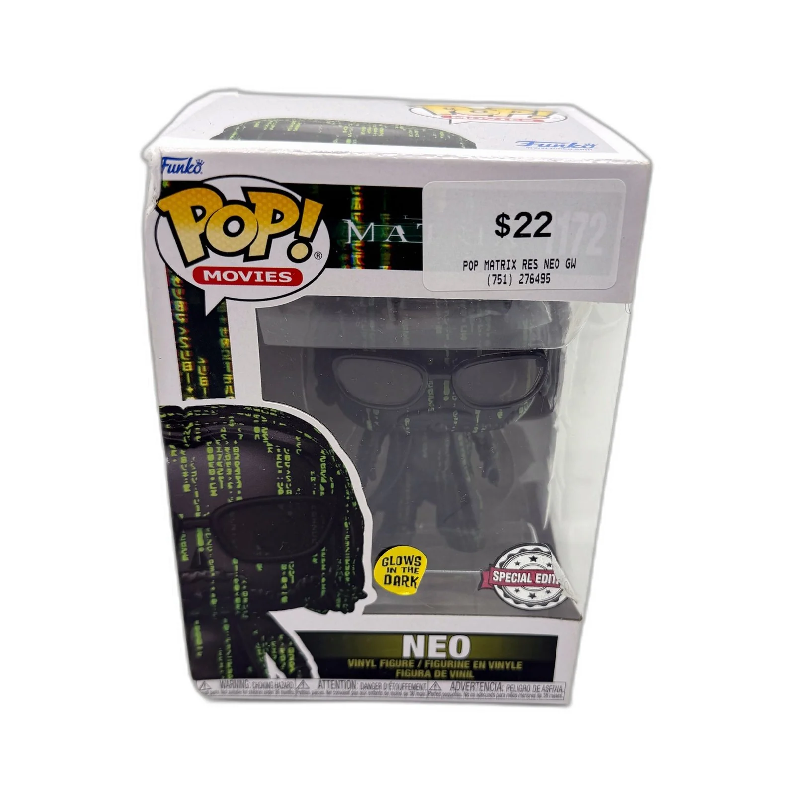 Funko Pop Neo Collectible Figurine Glow in the Dark Matrix Special Edition