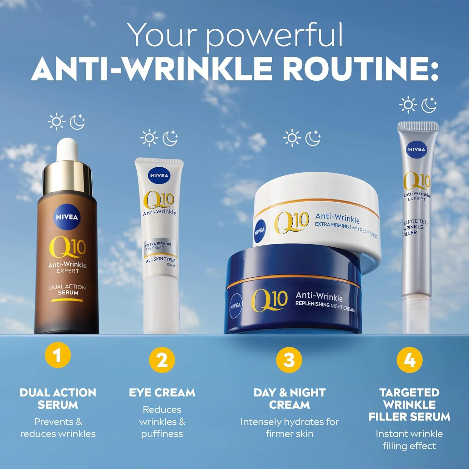 NIVEA Q10 Cream Anti-Wrinkle Eye Cream Enriched with & Creatine Firming NEW - Image 4