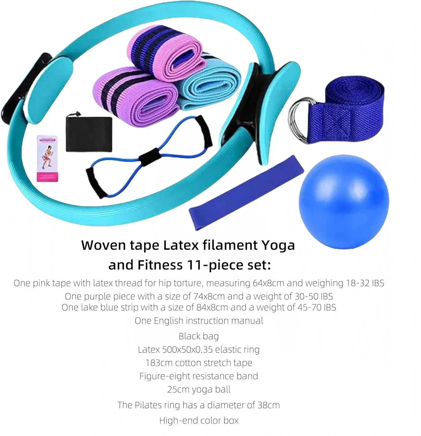 Shoyisenka Pilates Starter Set Pink Includes Ring, Hip Resistance Band NEW - Image 3