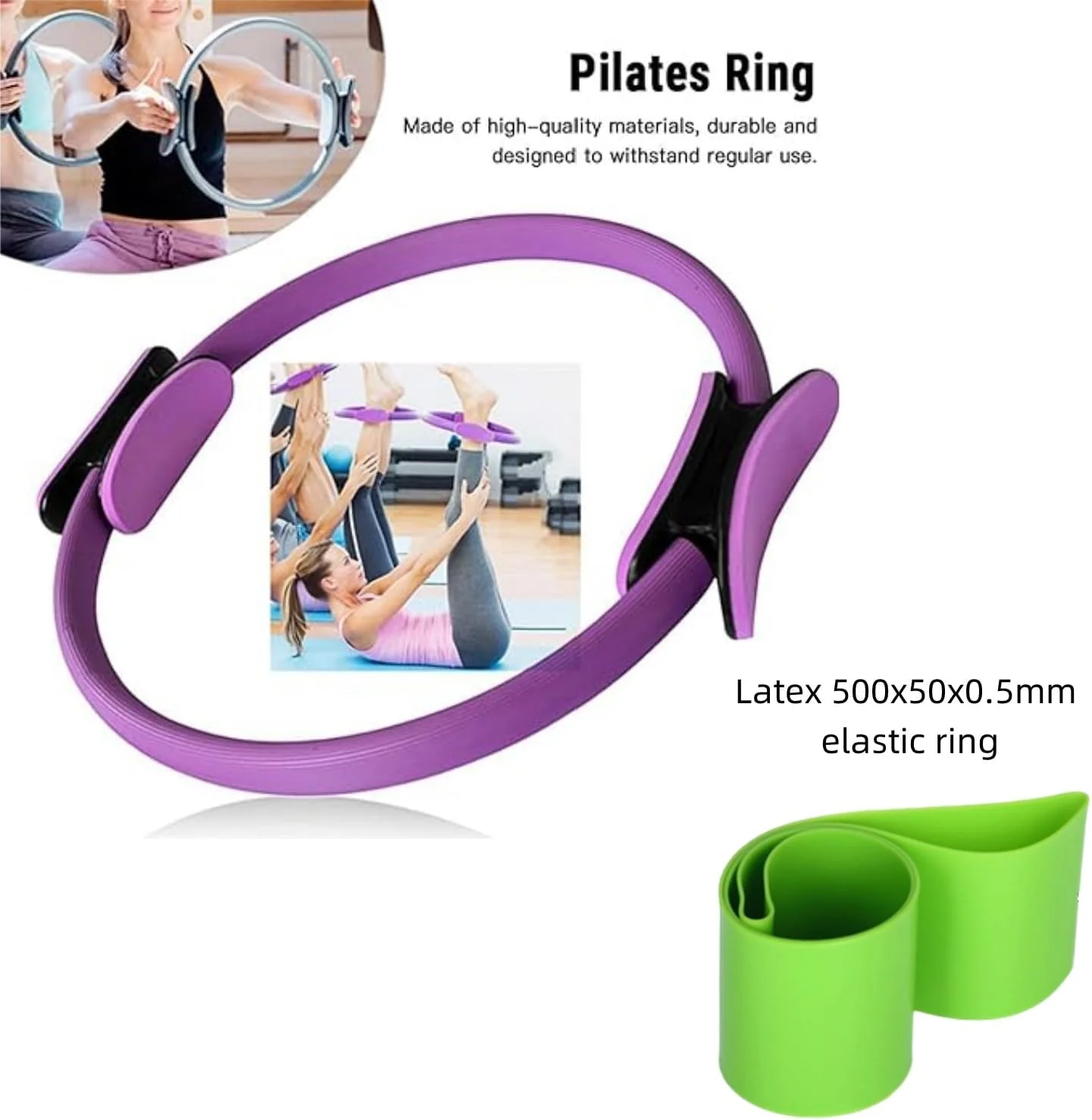 Shoyisenka Pilates Starter Set Pink Includes Ring, Hip Resistance Band NEW - Image 7