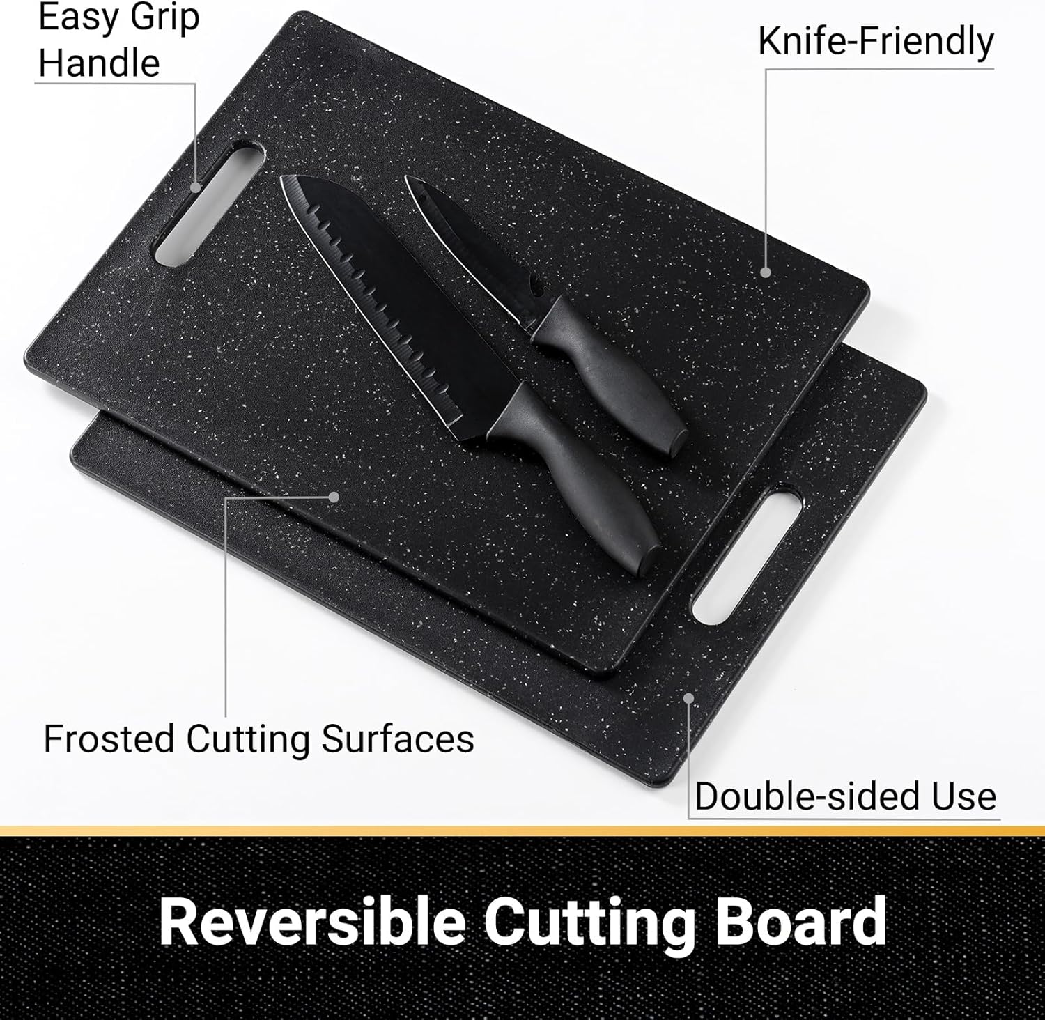 Hiorigin 3-Piece Cutting Mats Set Dishwasher Safe BPA-Free Reversible NEW - Image 4