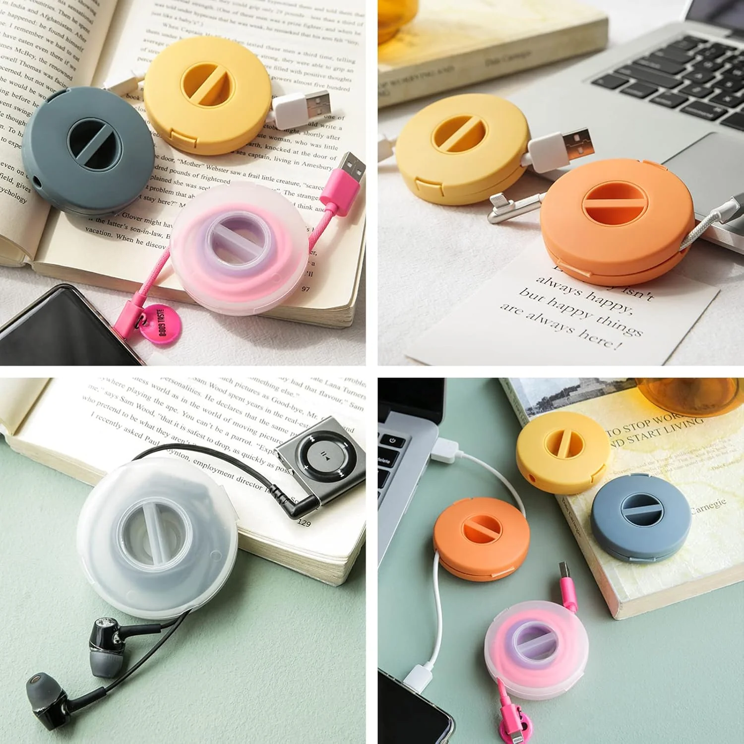 LIOUCBD 8-Pack Portable Cable Organizer Cord Winder Keeper Multicoloured NEW - Image 6