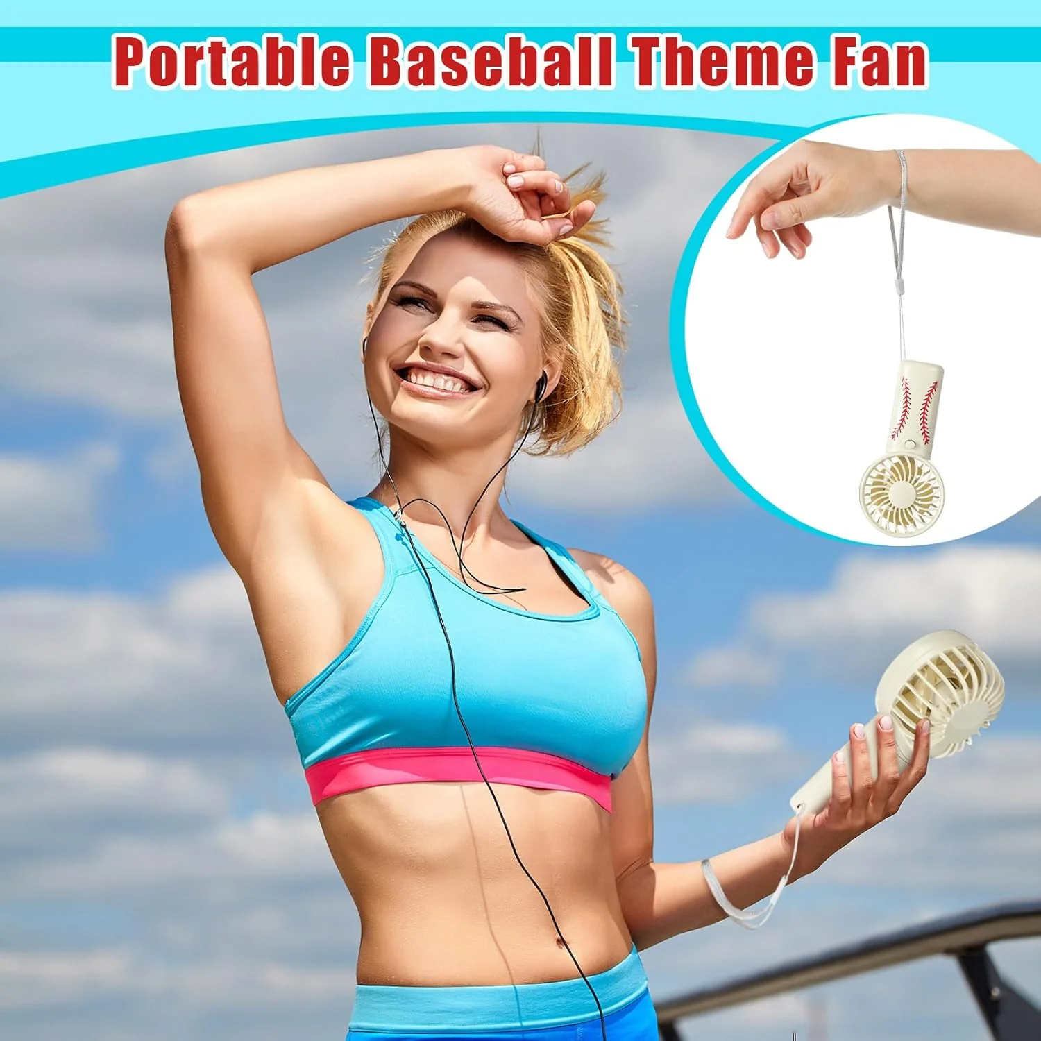 BULK Tuanse Personal Fans Handheld Portable Mini Plastic Beige 12 Pack NEW - Image 5