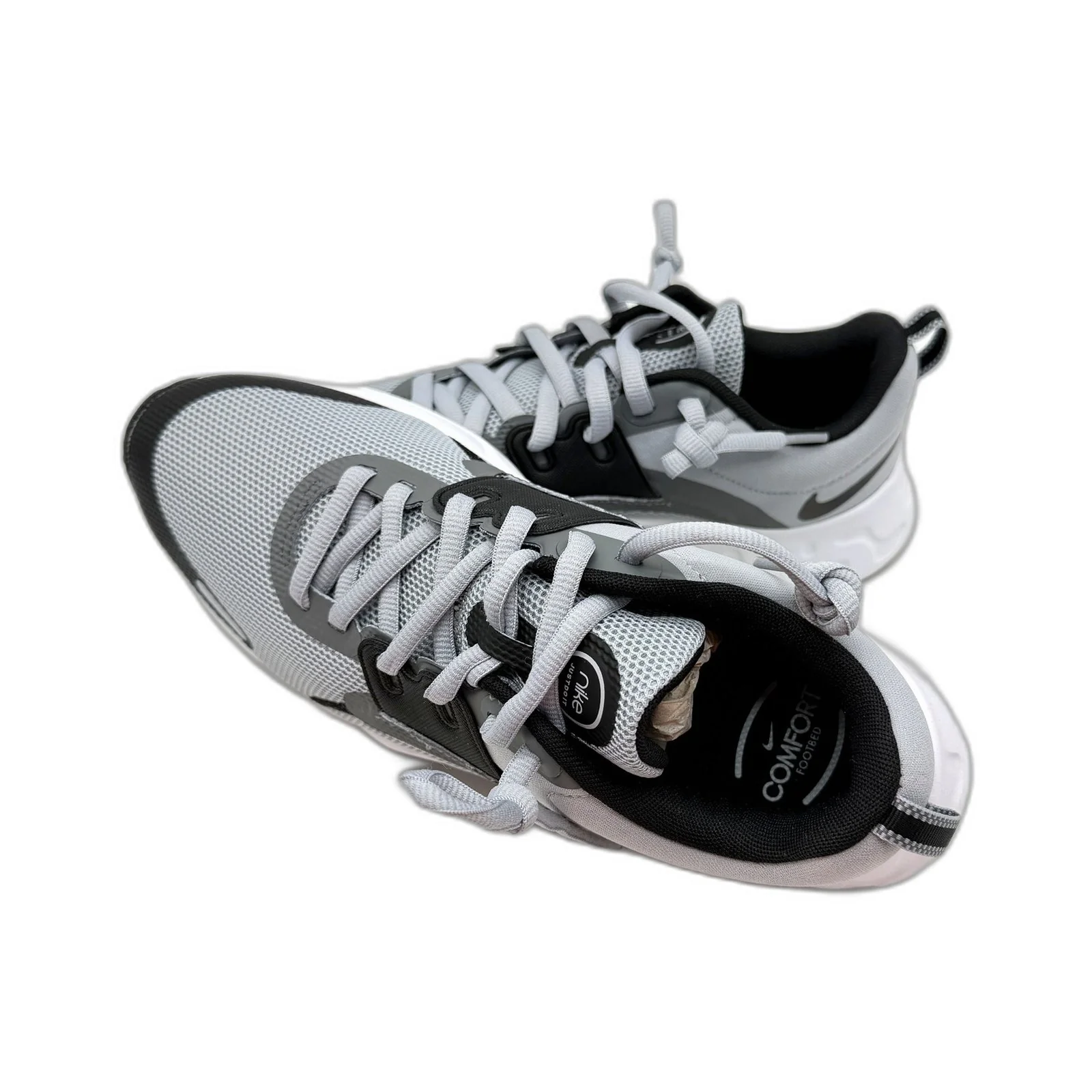 Nike Mens Renew Retaliation 3 Sneakers in Wolf Grey/Black Size US 10 NEW - Image 2
