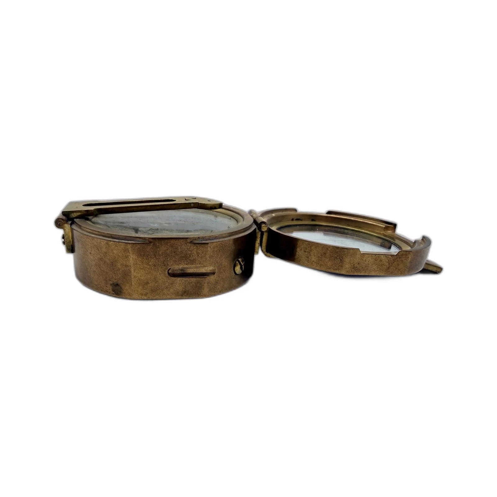 Natural Sine Vintage Heavy Brass Compass Navigation Tool Antique Style Replica - Image 4