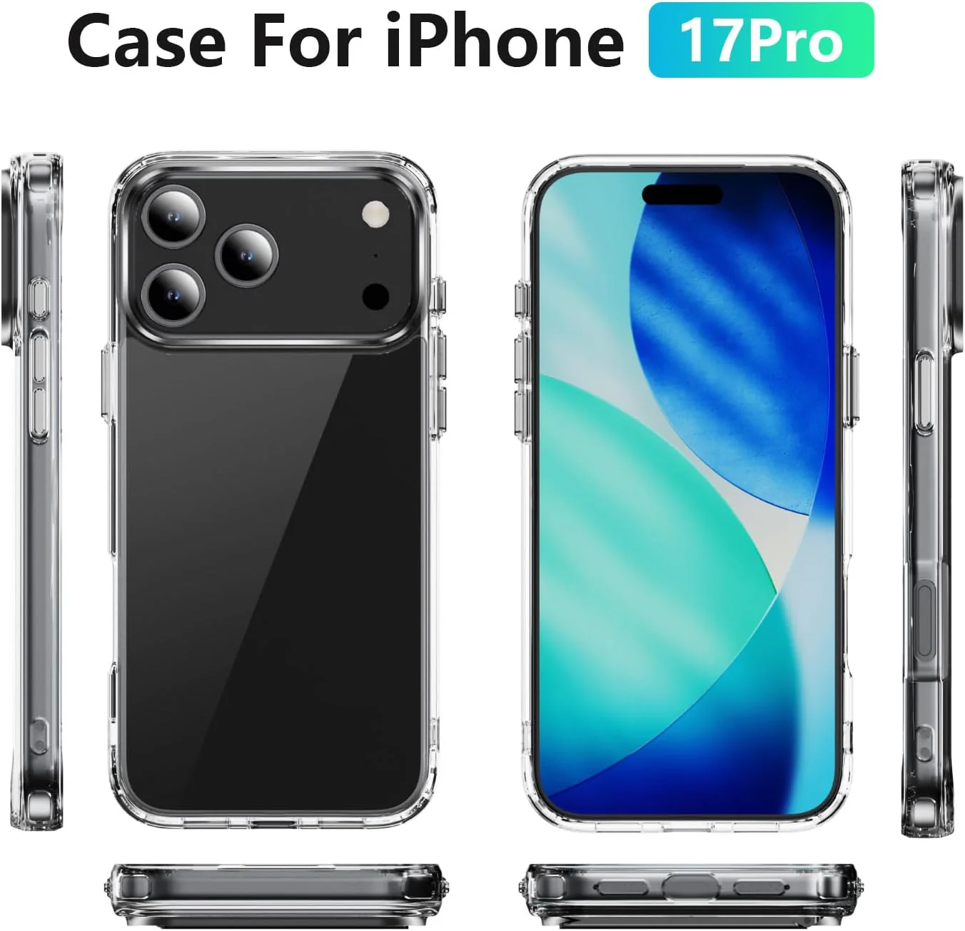 T Tersely Basic Slim Design Clear Shockproof Phone Case iPhone 17 Pro NEW - Image 7