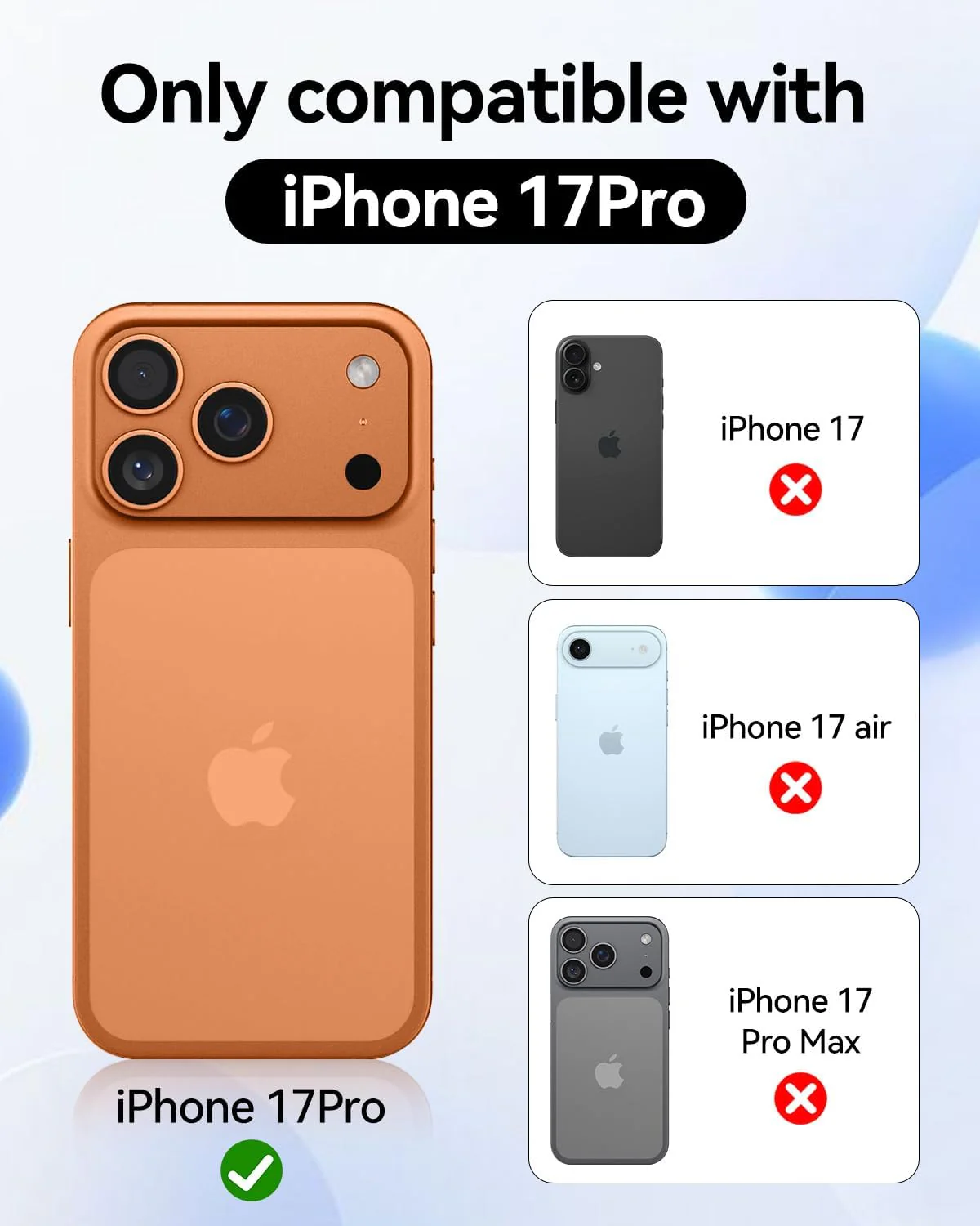 T Tersely Basic Magnetic Transparent Back Case for iPhone 17 Pro Matte Black NEW - Image 2