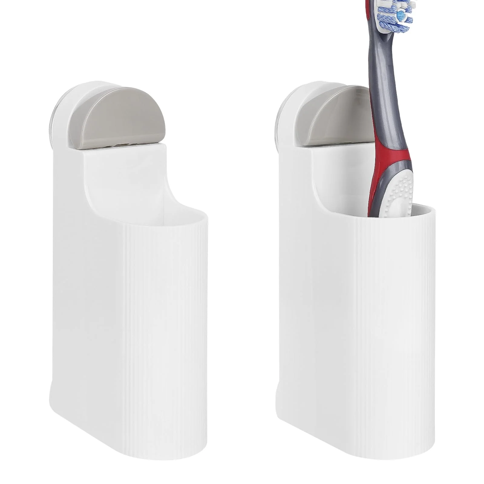 Linkidea White Adhesive Electric Toothbrush Holder Battery Powered Rack NEW