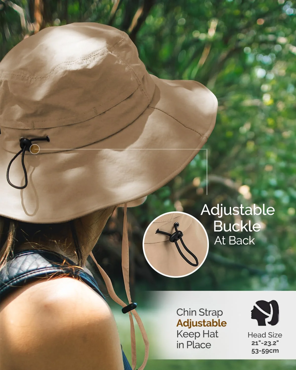 Creekstone Waterproof Bucket Hat Sun Protection UPF50+ Packable Khaki OSFM NEW - Image 3