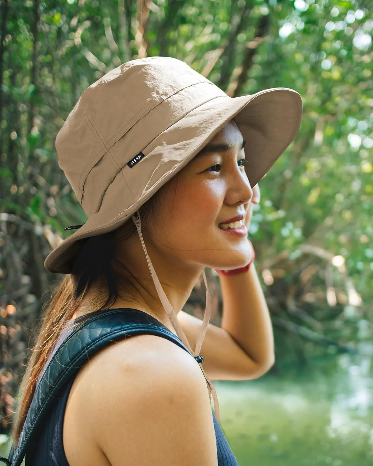 Creekstone Waterproof Bucket Hat Sun Protection UPF50+ Packable Khaki OSFM NEW - Image 6