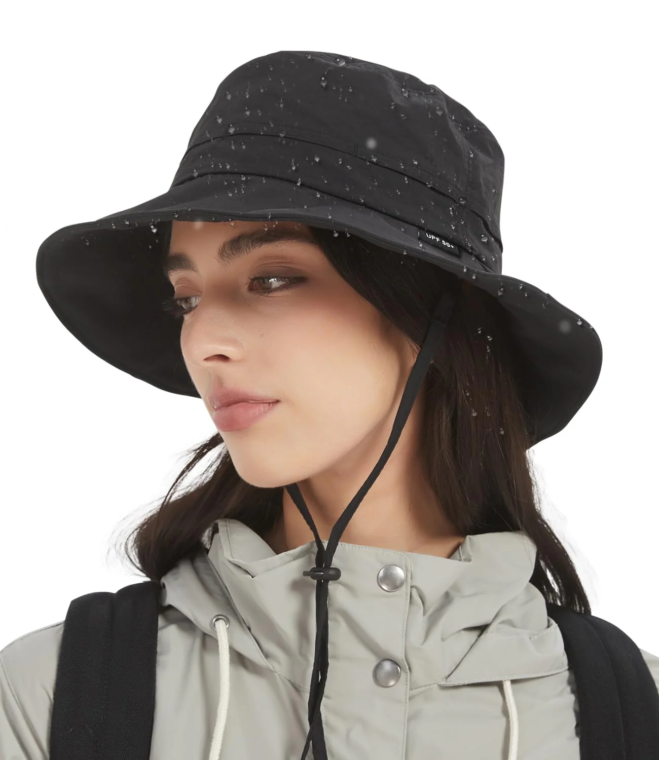 Creekstone Waterproof Bucket Hat UPF50+ Packable Sun Protection Black OSFM NEW