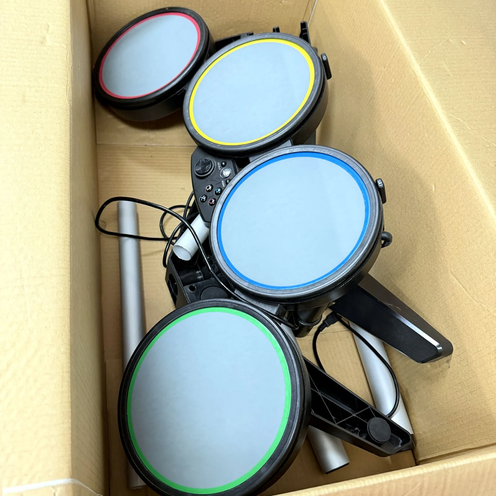 VINTAGE 2007 PS2 PS3 Rock Band Instrument Edition Drums & Fender Guitar - Image 11